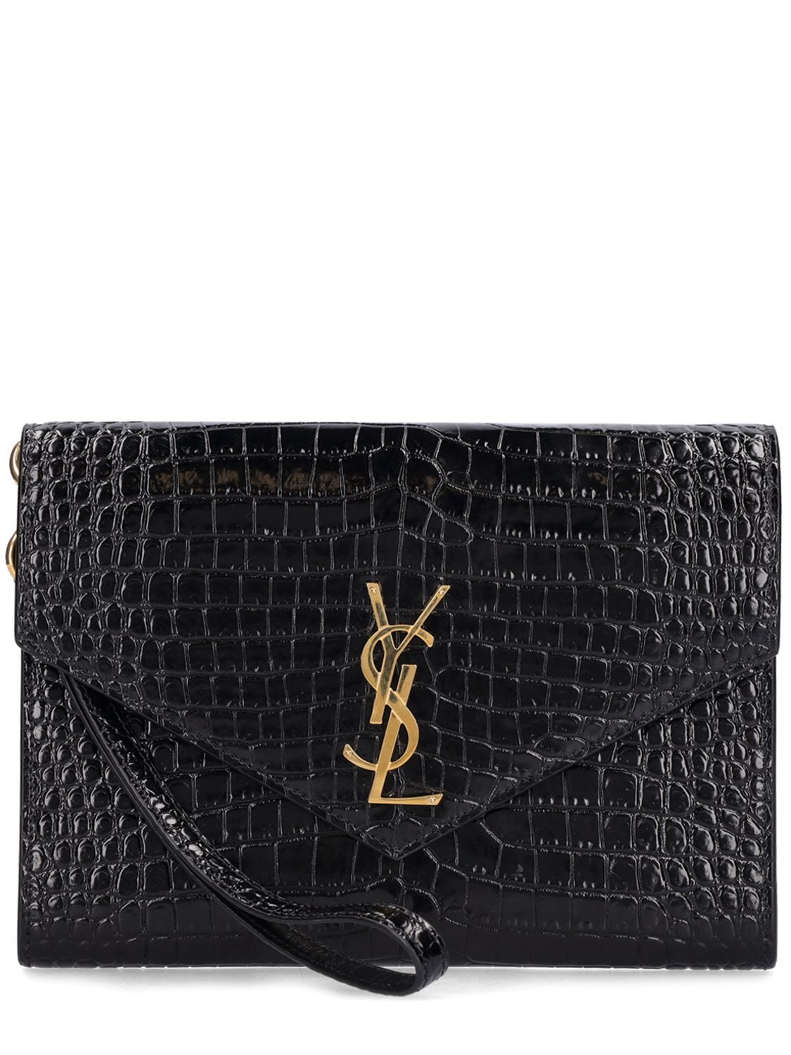 Cassandre Embossed Leather Clutch – WOMEN > BAGS > CLUTCHES