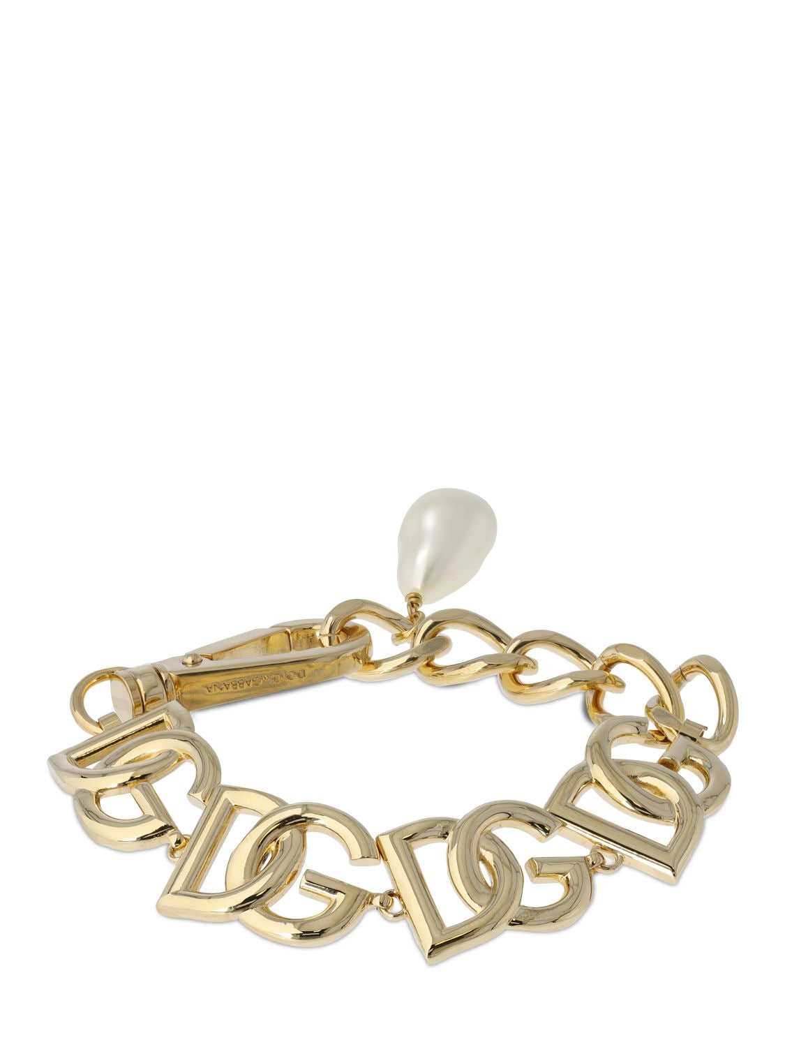 Dolce & Gabbana Multi Dg Pop Chain Bracelet In Gold
