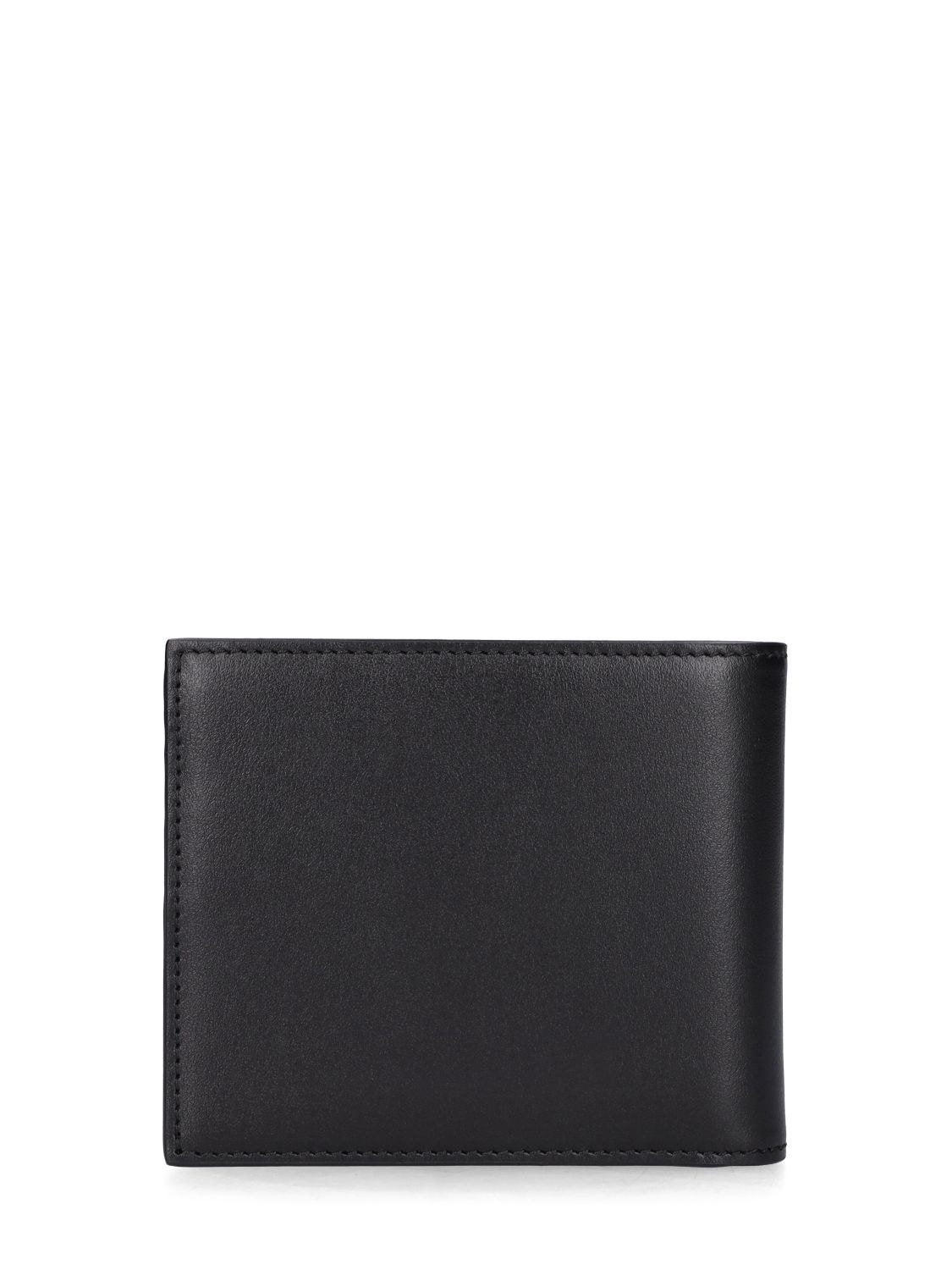 Shop Dolce & Gabbana Logo Embossed Leather Bifold Wallet In Black