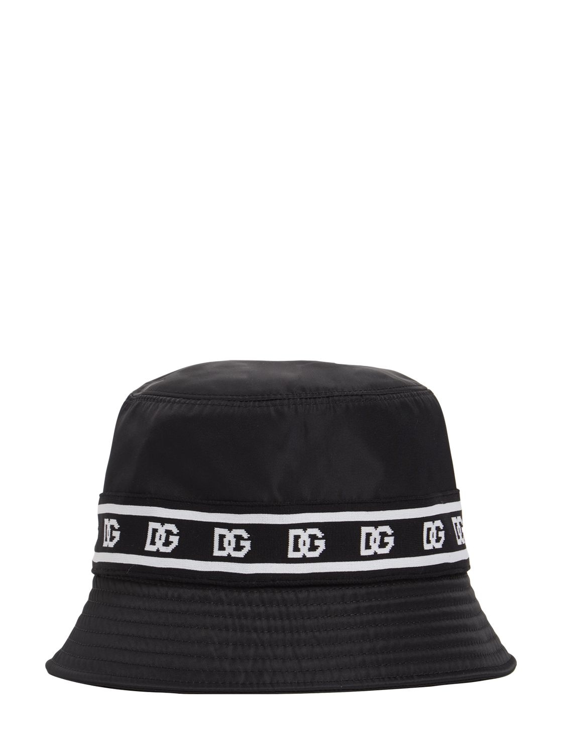 Dolce & Gabbana Nylon Bucket Hat In Black