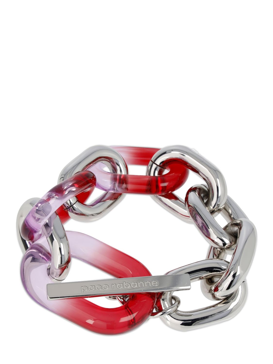 Rabanne Xl Link Resin Bracelet In Red