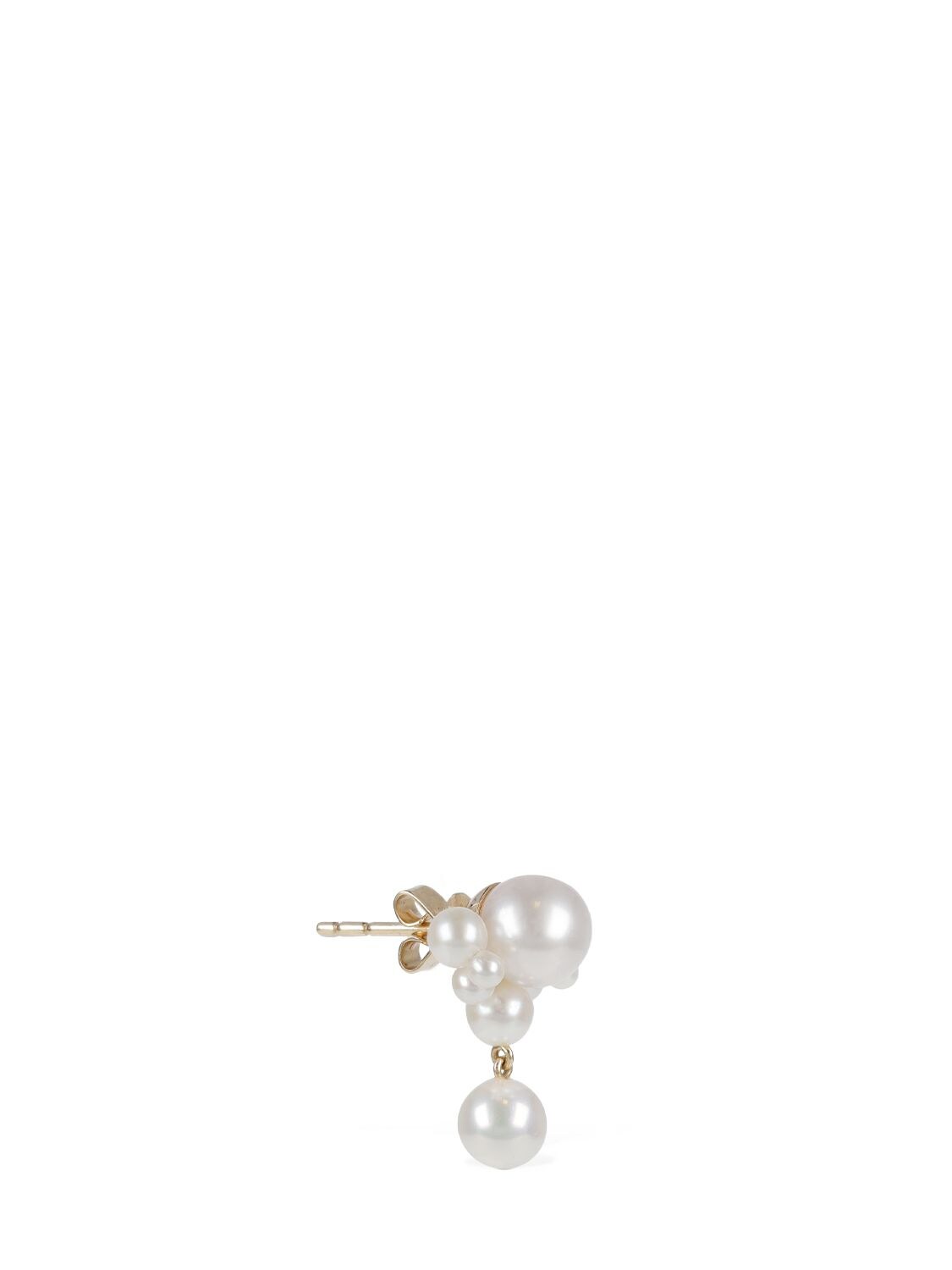 Shop Sophie Bille Brahe Grande Chambre De Perle Mono Earring In Pearl