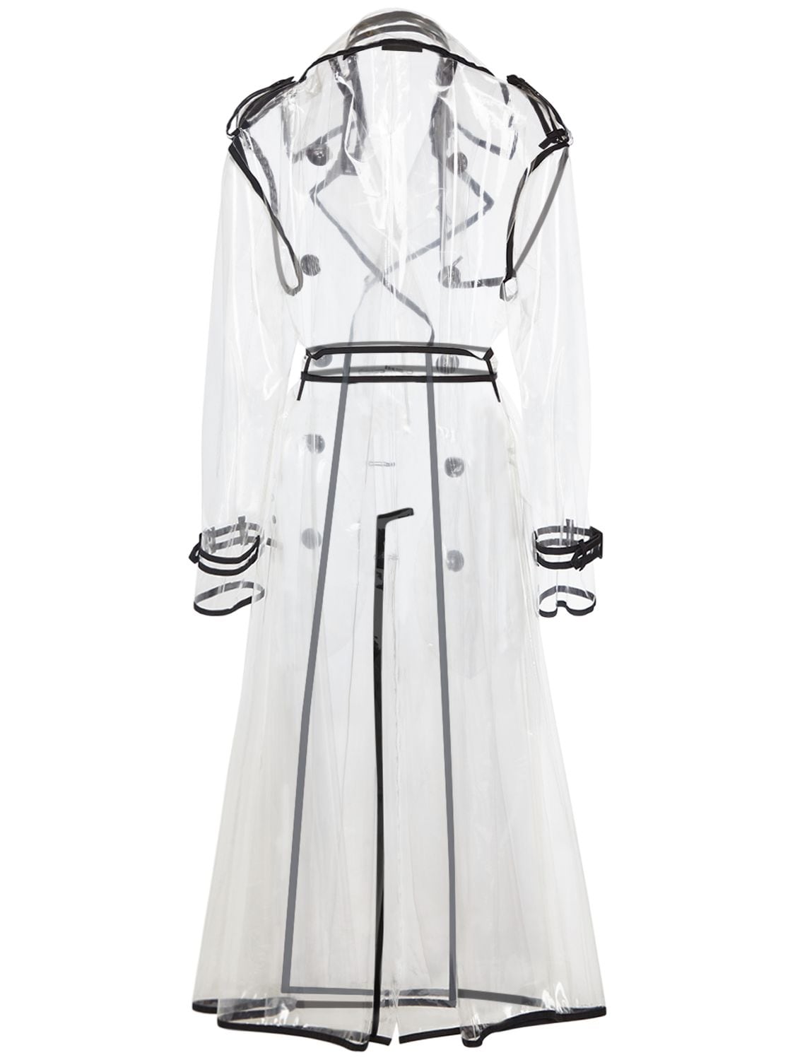 Shop Dolce & Gabbana Transparent Double Breasted Trench Coat