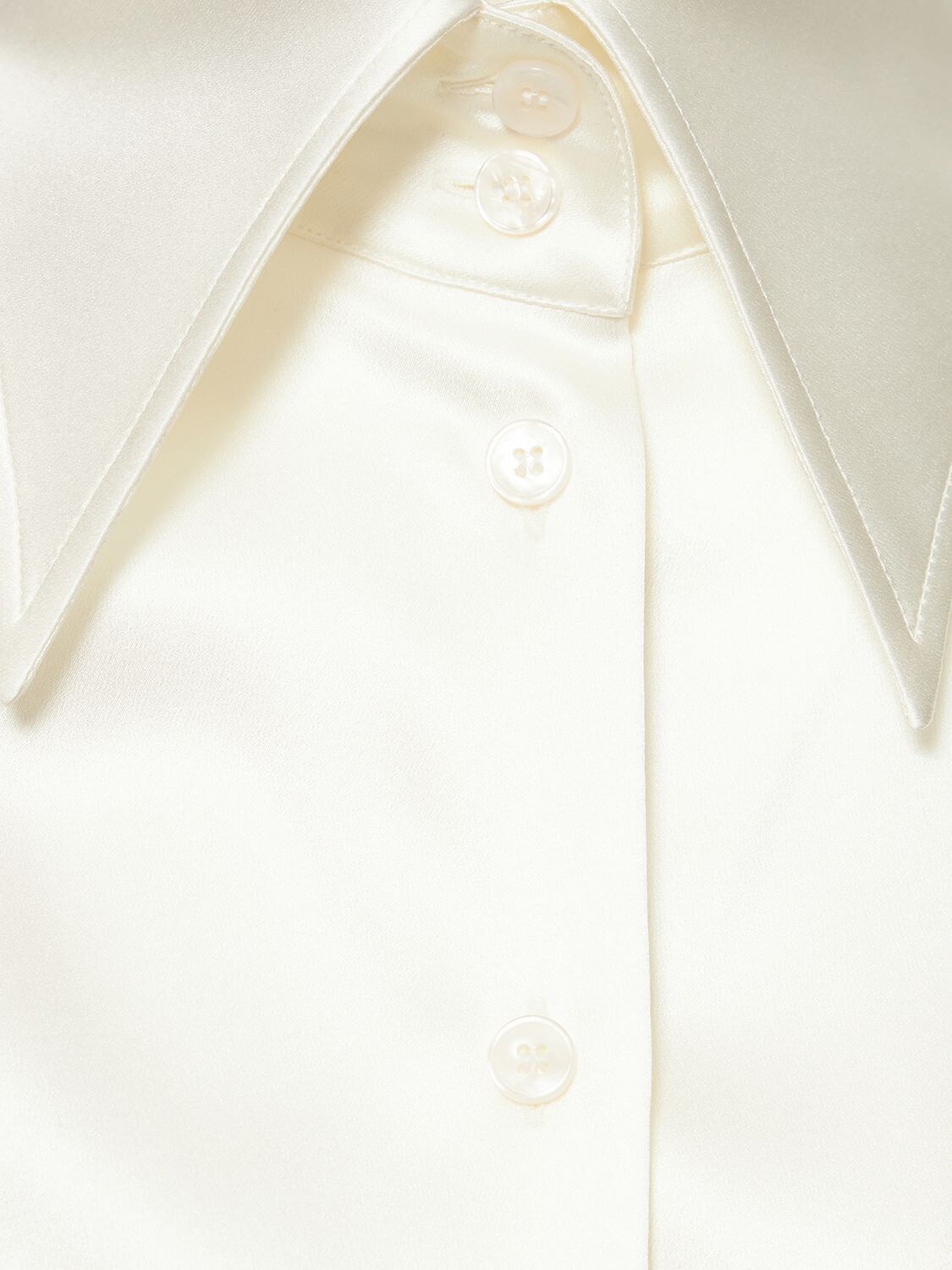 Shop Dolce & Gabbana Classic Satin Regular Shirt In White