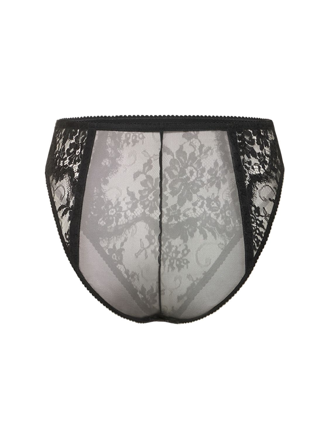 Dolce & Gabbana Floral Lace Briefs In Black
