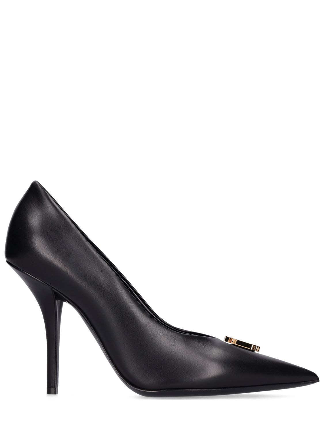 Burberry 100mm Ezra Leather Pumps In Black