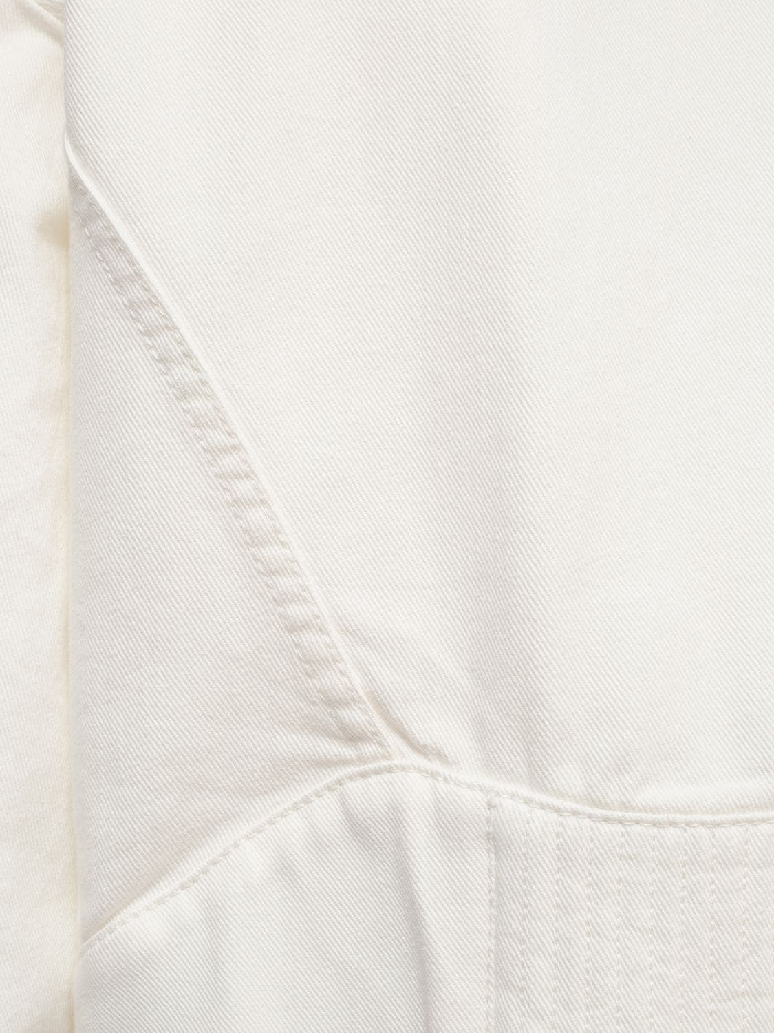Shop Balmain Cotton Denim Buttoned Crop Jacket In White