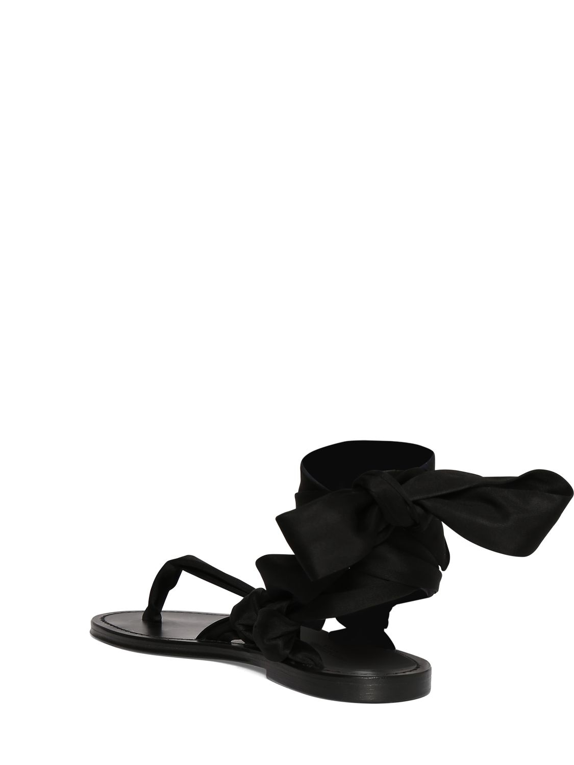 Shop Saint Laurent 10mm Nola Jersey Sandals In Black