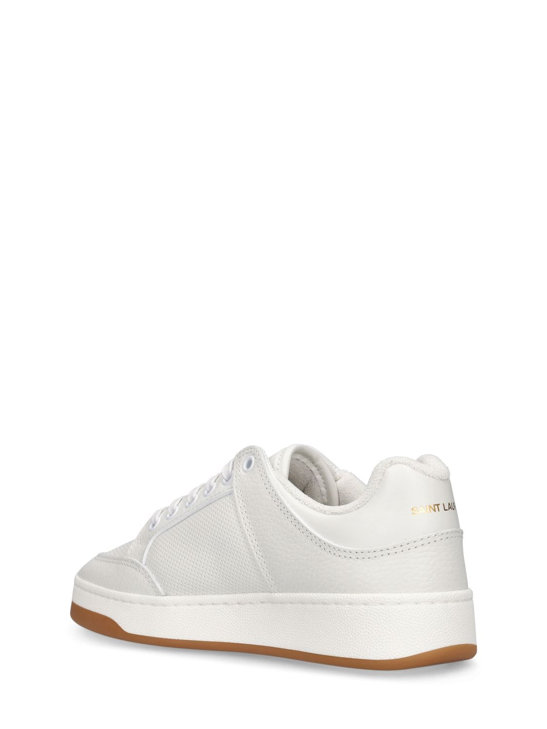Shop Saint Laurent 20mm Sl61 Low Top Leather Sneakers In White