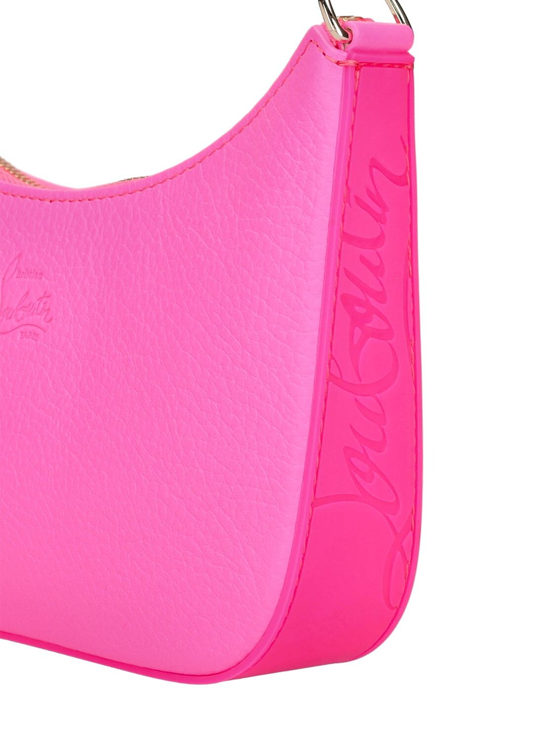 Loubila Chain Mini Leather Shoulder Bag in Pink - Christian Louboutin