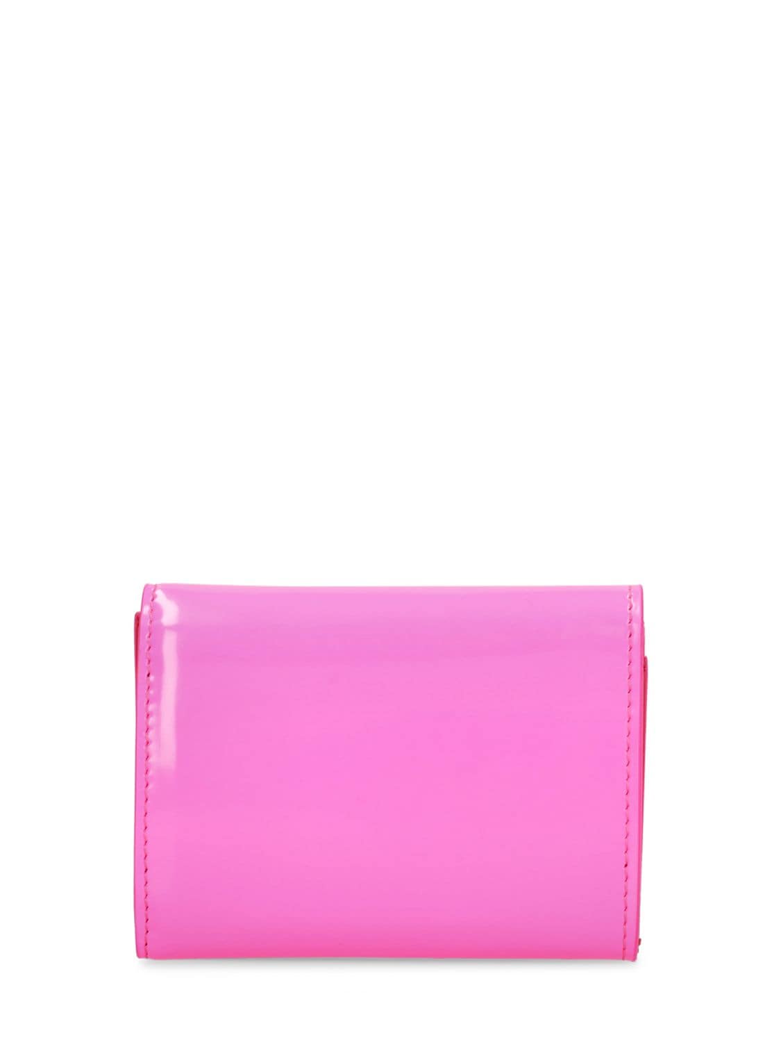 Shop Christian Louboutin Loubi54 Leather Compact Wallet In 亮粉色