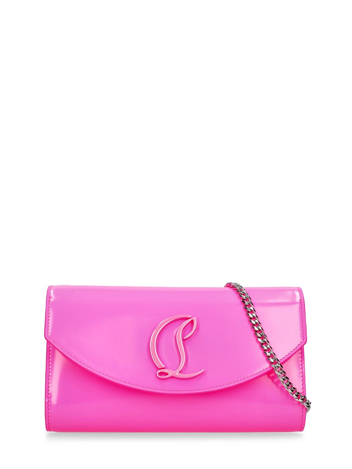 Loubifever Medium Patent Leather Tote Bag in Pink - Christian