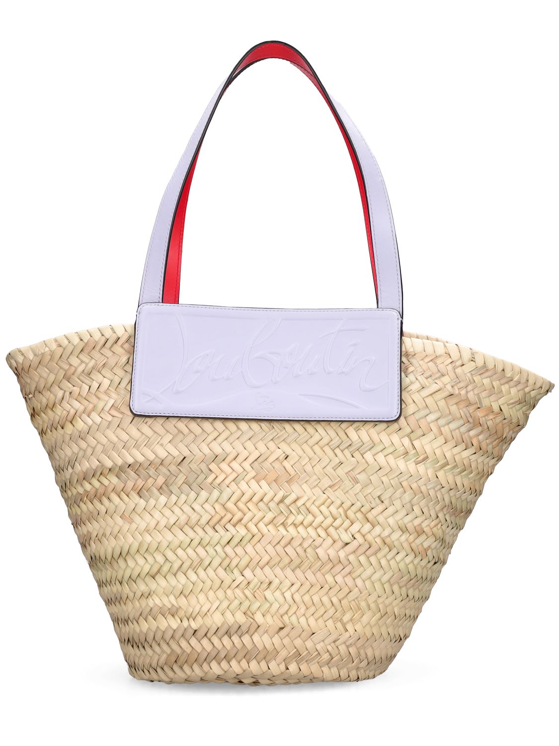 Christian Louboutin Loubishore Large Tote Bag In Naturel,skylight