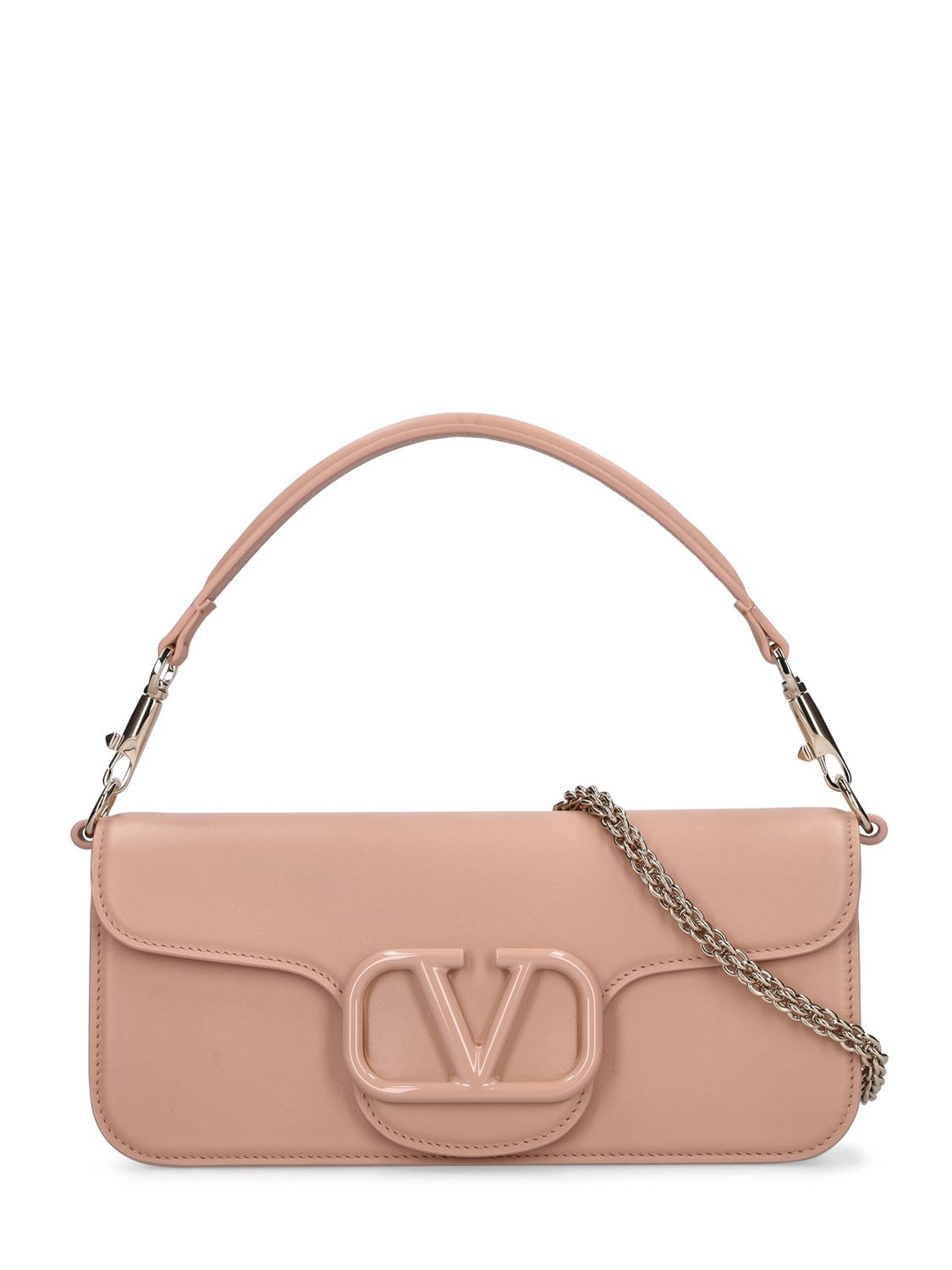 Valentino Loco Vlogo Flap Leather Shoulder Bag