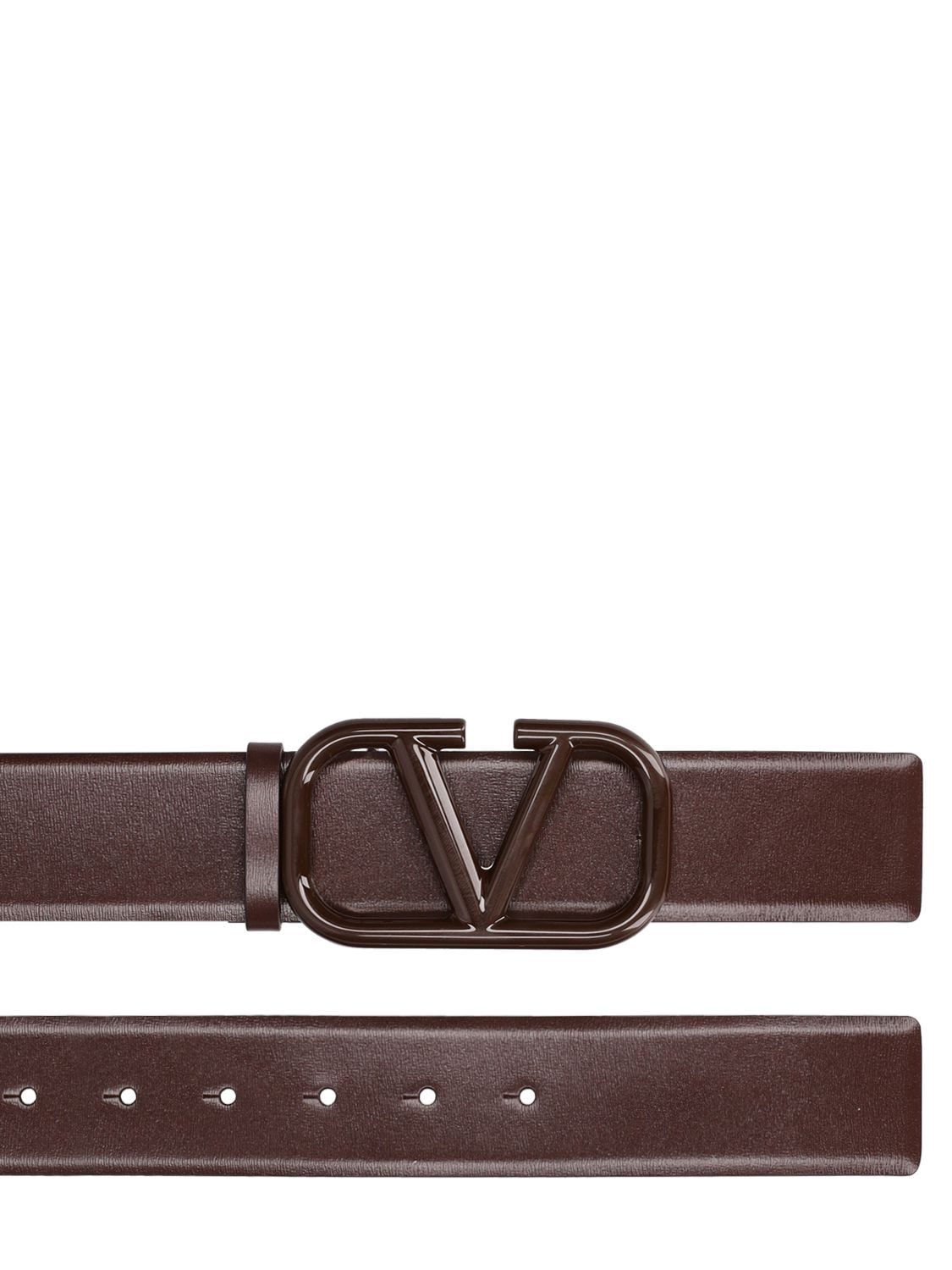 Shop Valentino 40mm Vlogo Signature Belt In Fondant