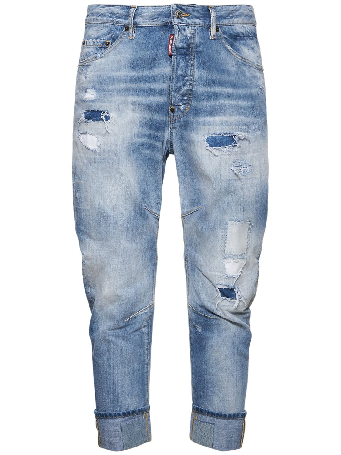 Tailored Combat Cotton Denim Jeans – MEN > CLOTHING > JEANS