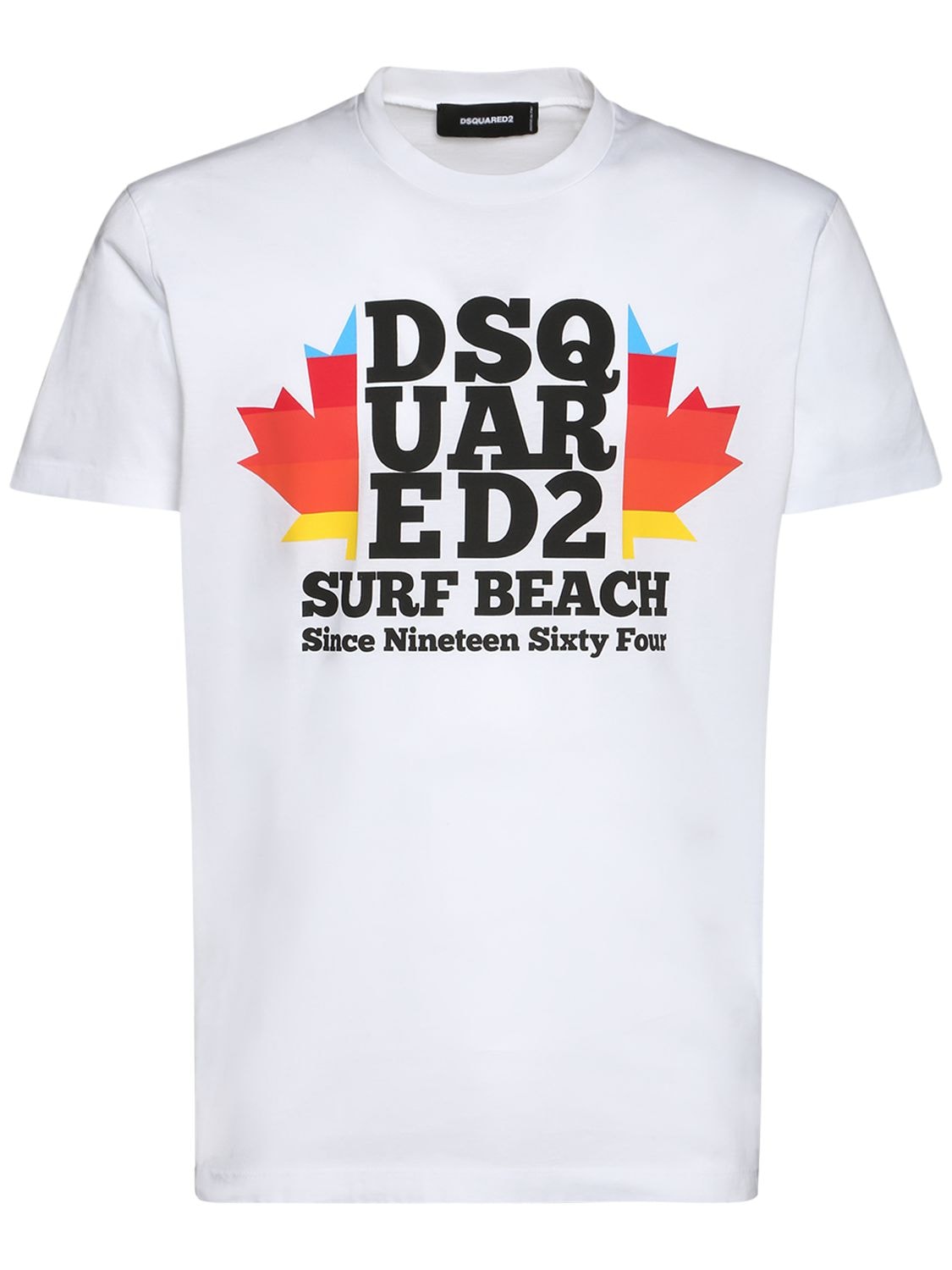 DSQUARED2 SURF BEACH棉质平纹针织T恤
