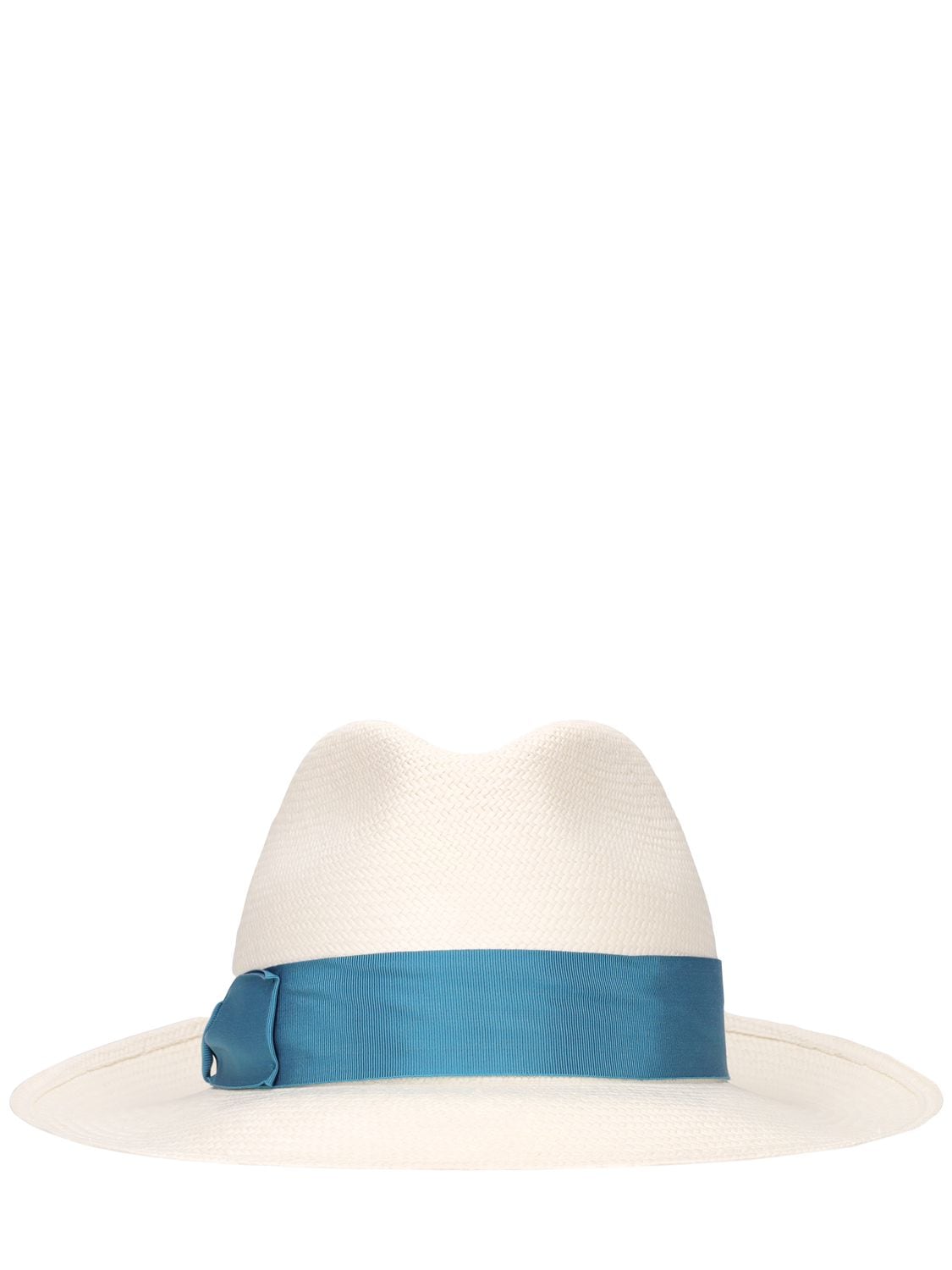 Borsalino Giulietta Fine Panama Hat In White,blue