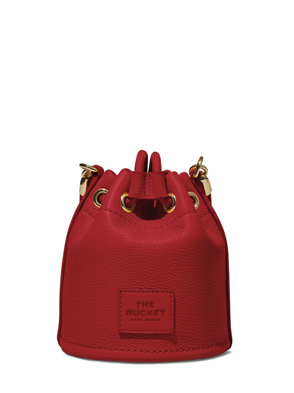 Shop Marc Jacobs The Mini Leather Bucket Bag In Red