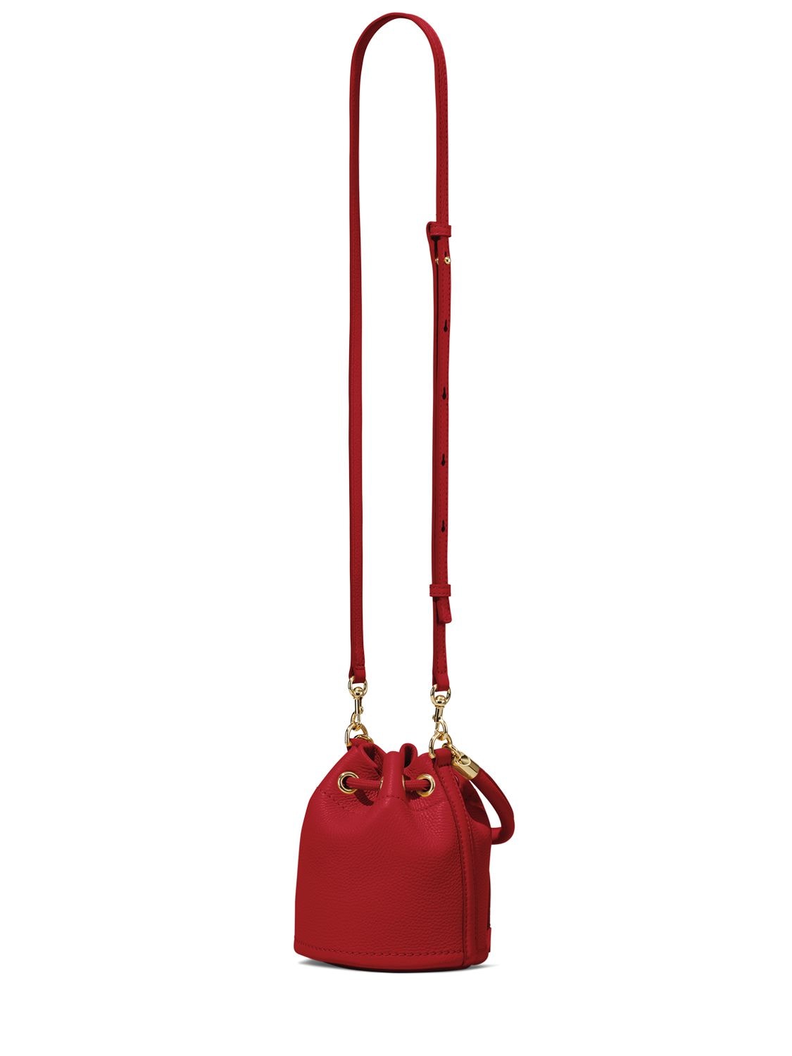 Shop Marc Jacobs The Mini Leather Bucket Bag In Red