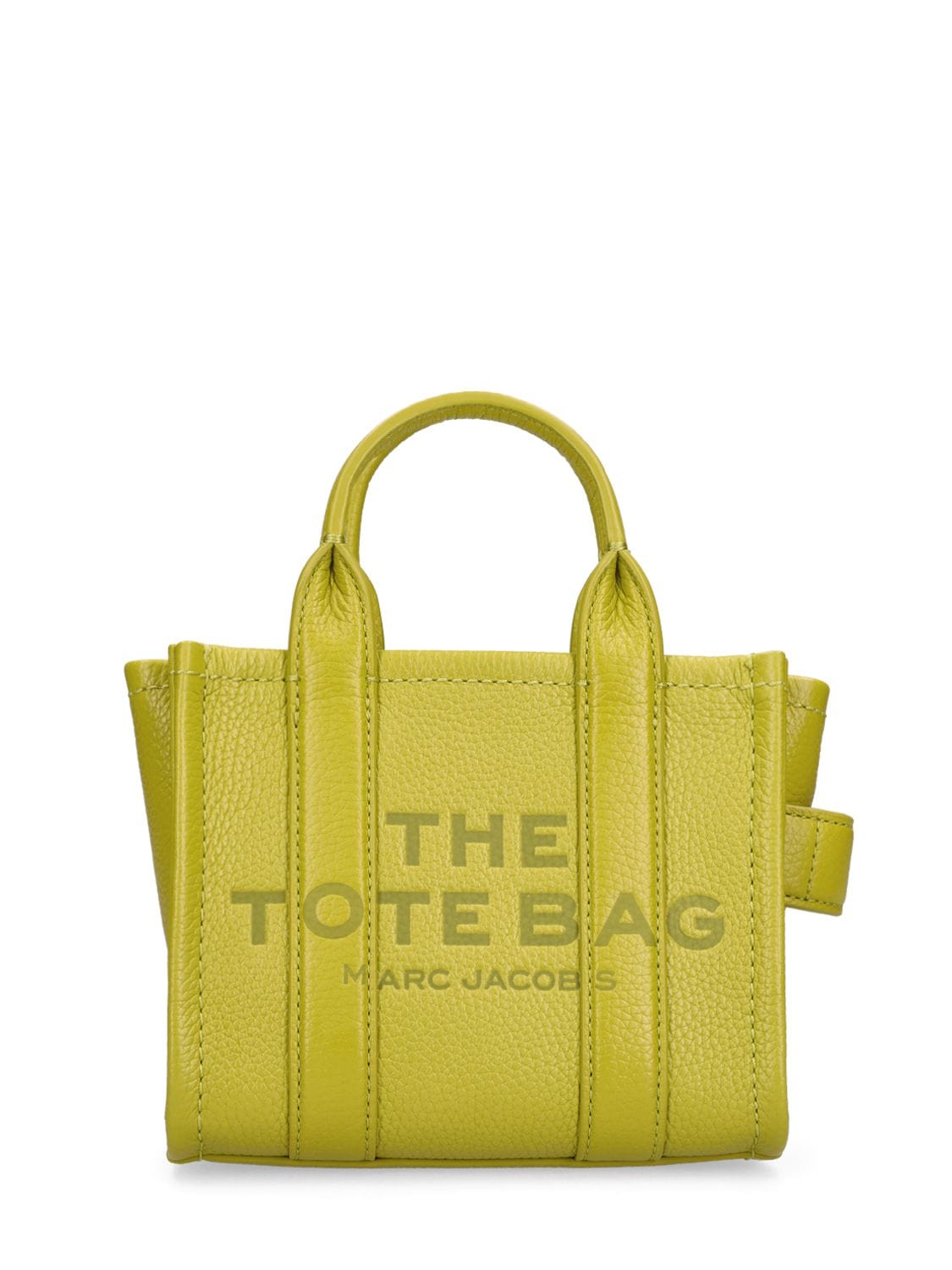 Marc Jacobs The Leather Micro Tote In Citronelle