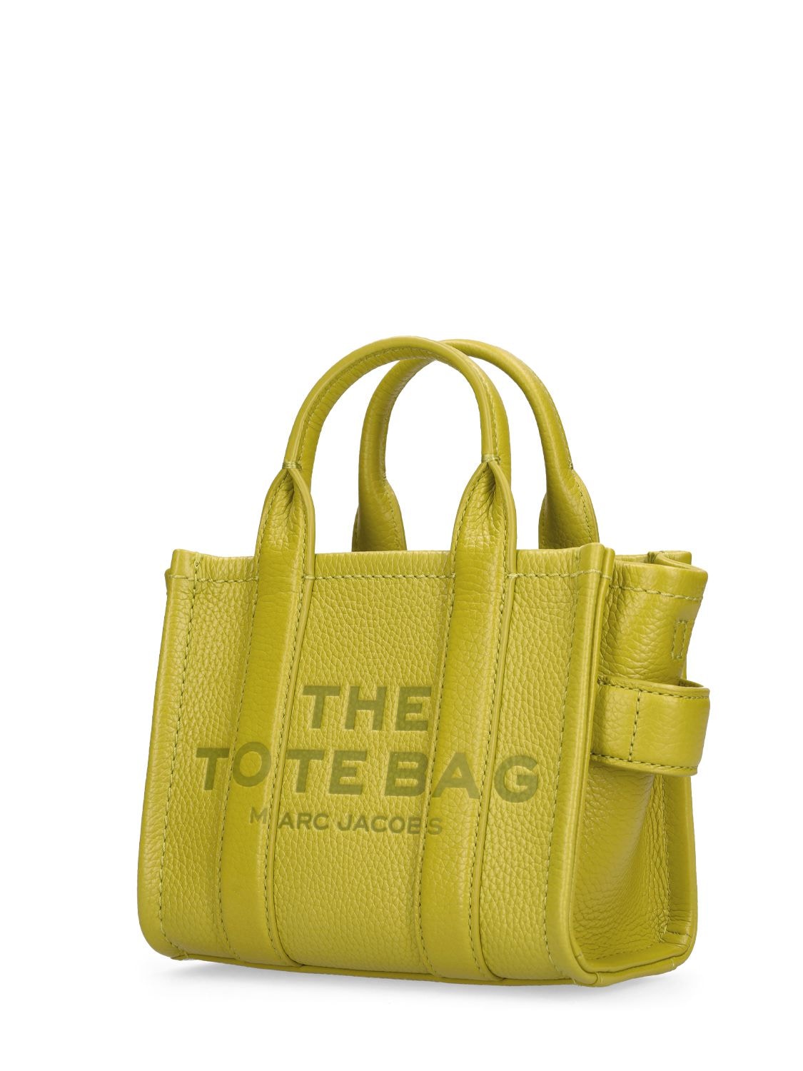 Marc Jacobs The Leather Micro Tote Bag In Citronelle | ModeSens