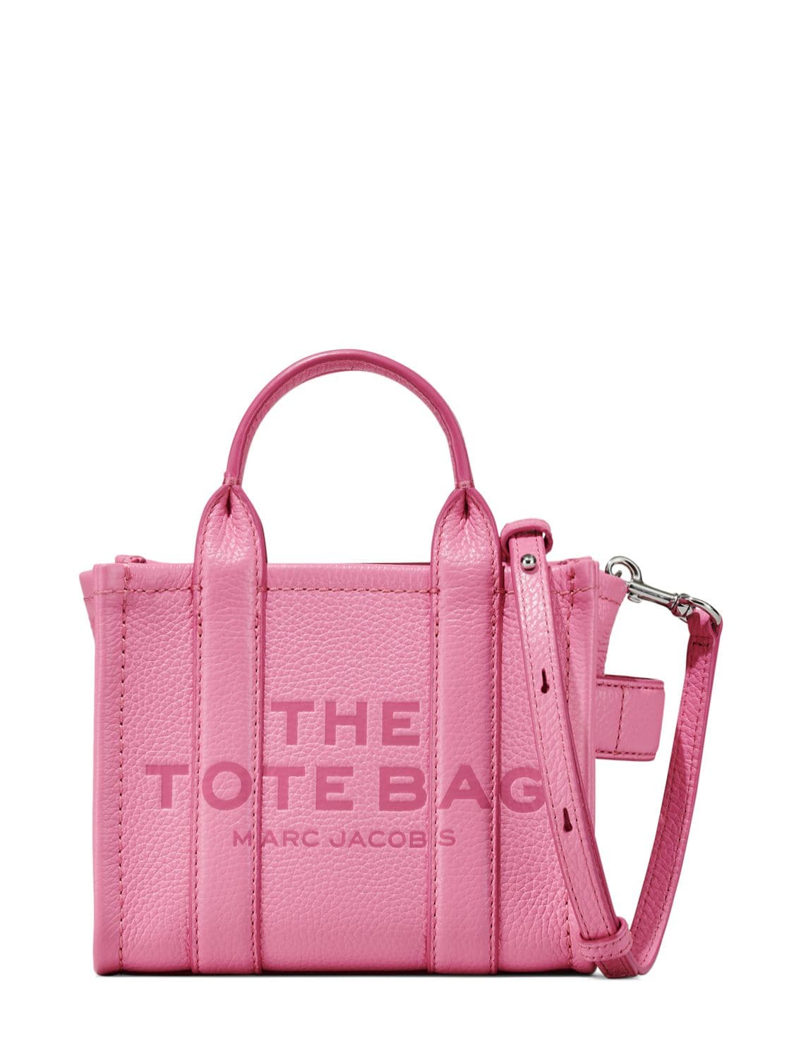 Marc Jacobs The Leather Tote Bag Small Candy Pink in Grain Leather with  Gold-tone - GB