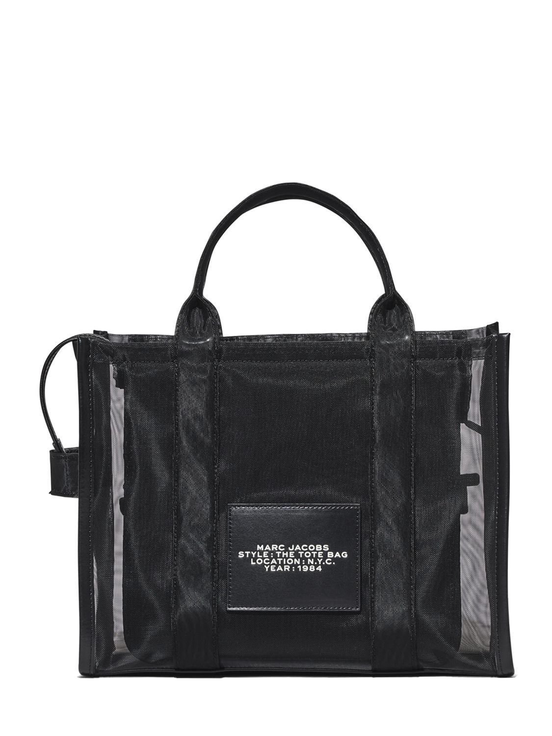 Shop Marc Jacobs The Medium Mesh Tote Bag In Blackout