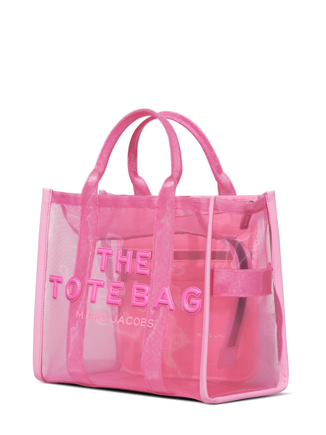 Shop Marc Jacobs The Medium Mesh Tote Bag In Candy Pink