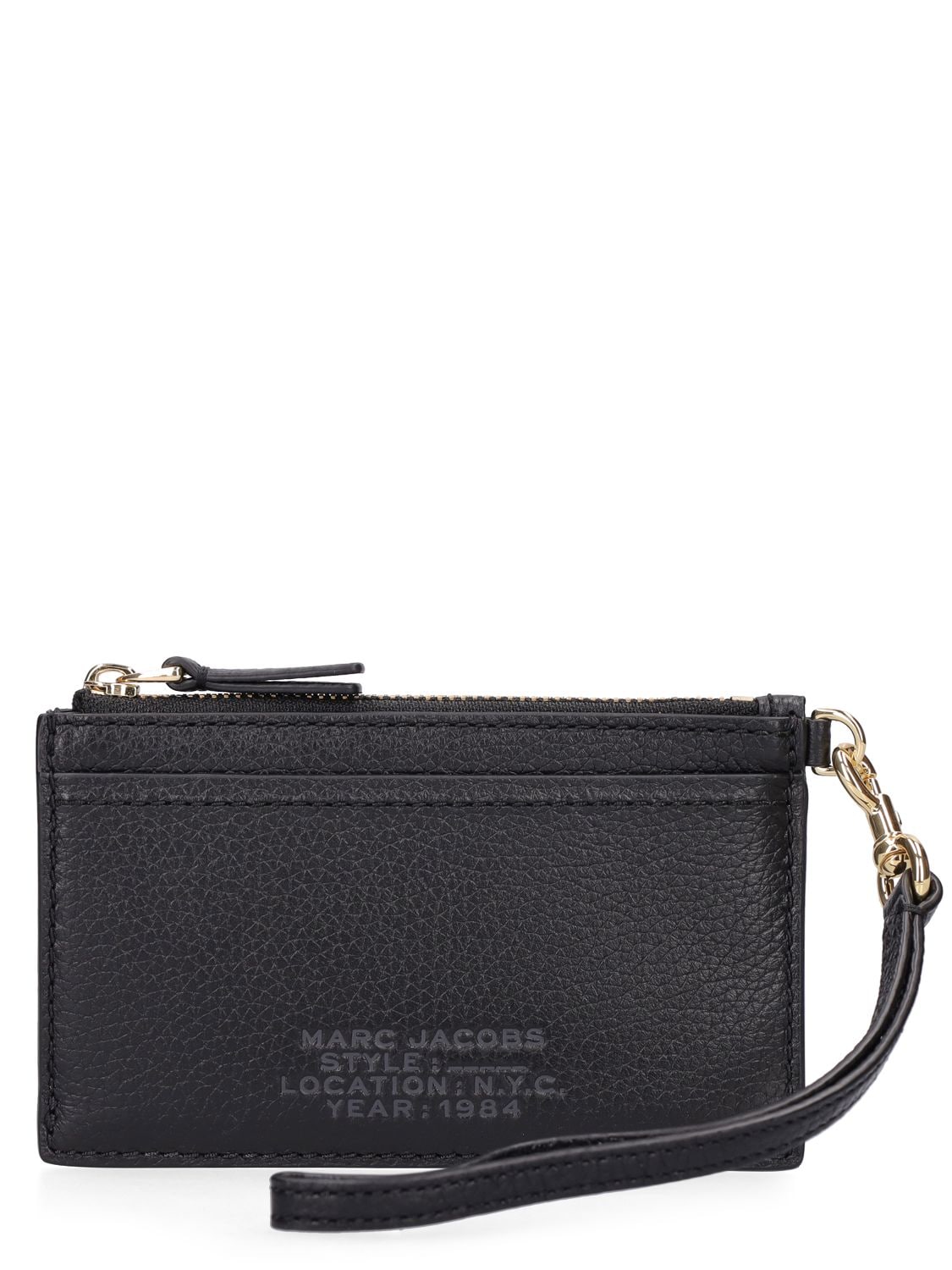Marc Jacobs Top Zip Wrist Wallet In Black