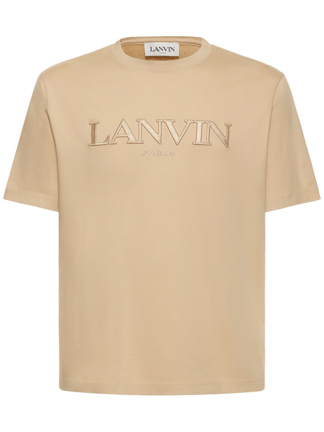 LANVIN Logo Embroidery Cotton T-shirt