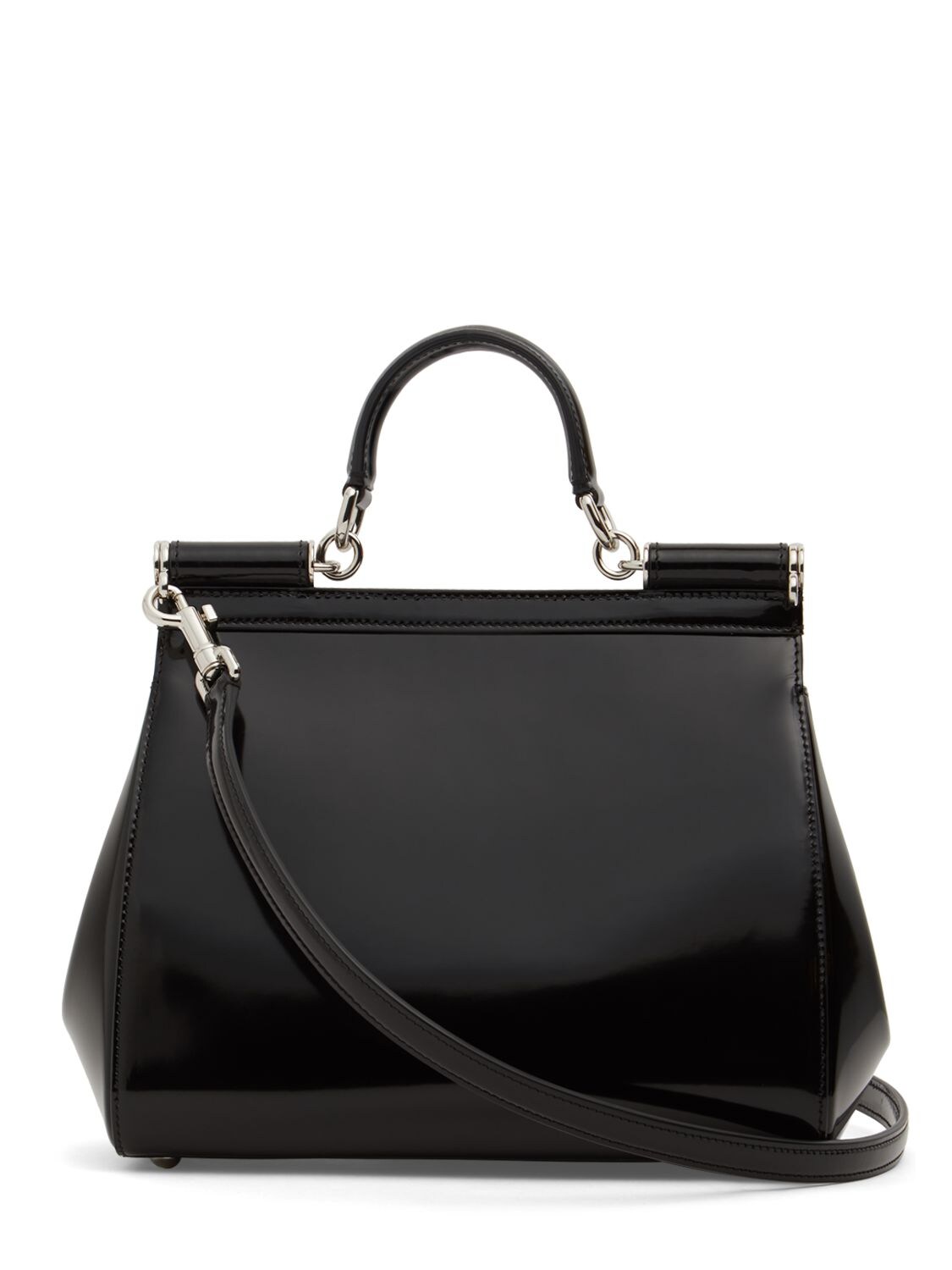 Shop Dolce & Gabbana Medium Sicily Top Handle Bag In Black