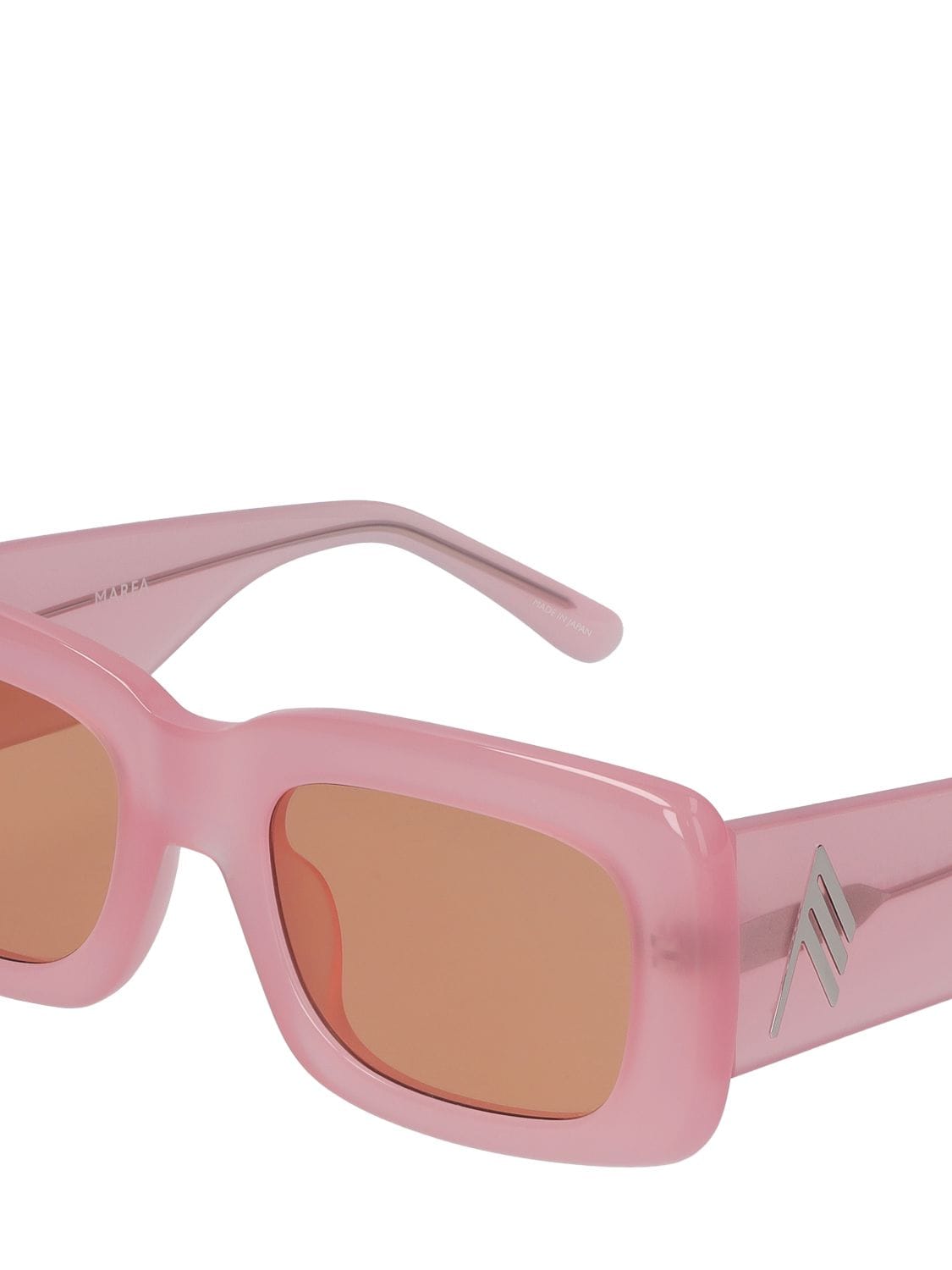 Shop Attico Marfa Squared Acetate Sunglasses In Pink