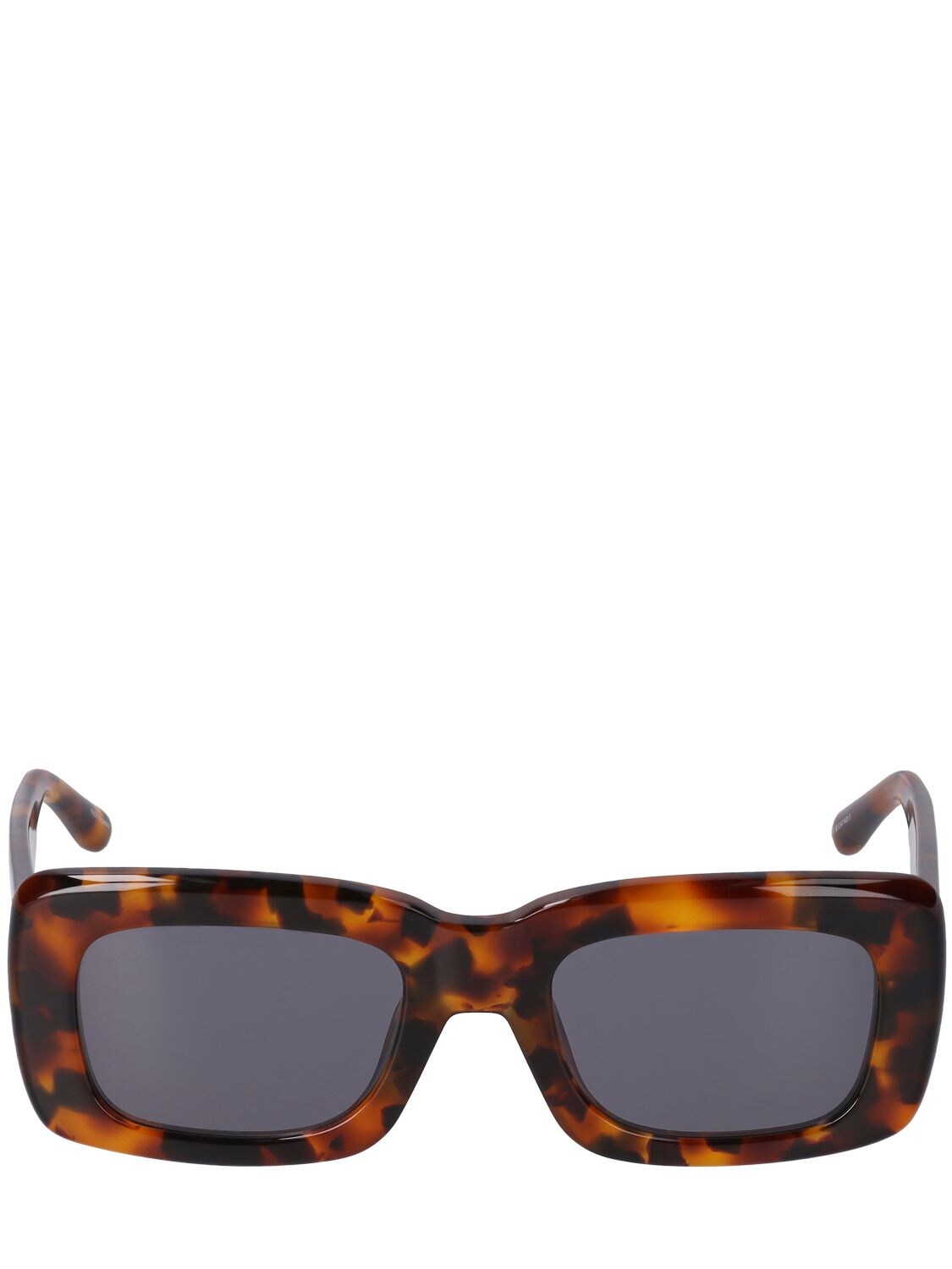 Shop Attico Marfa Squared Acetate Sunglasses In T-shell,blue