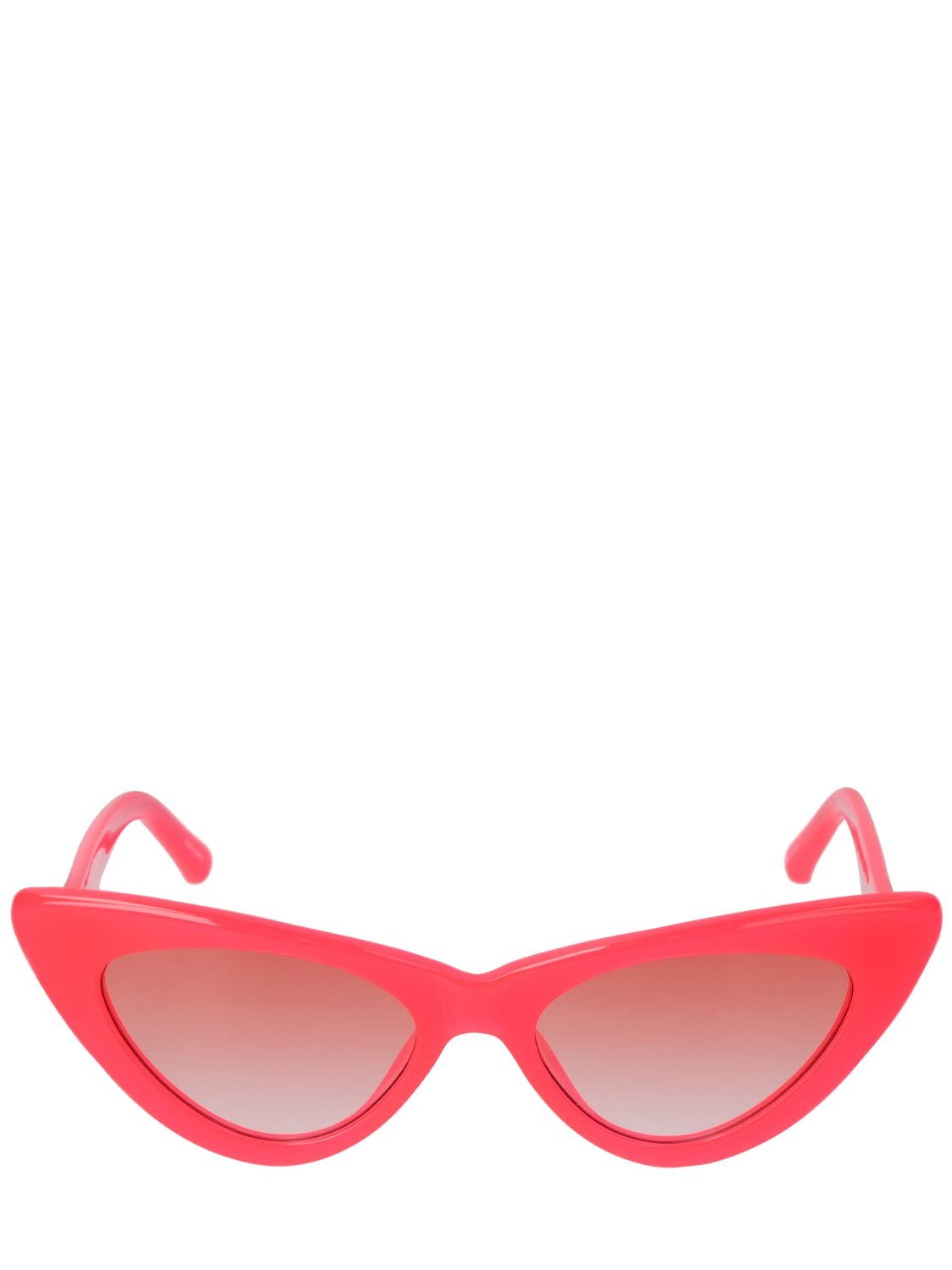 Attico Pink Linda Farrow Edition Dora Sunglasses In Neon Pink