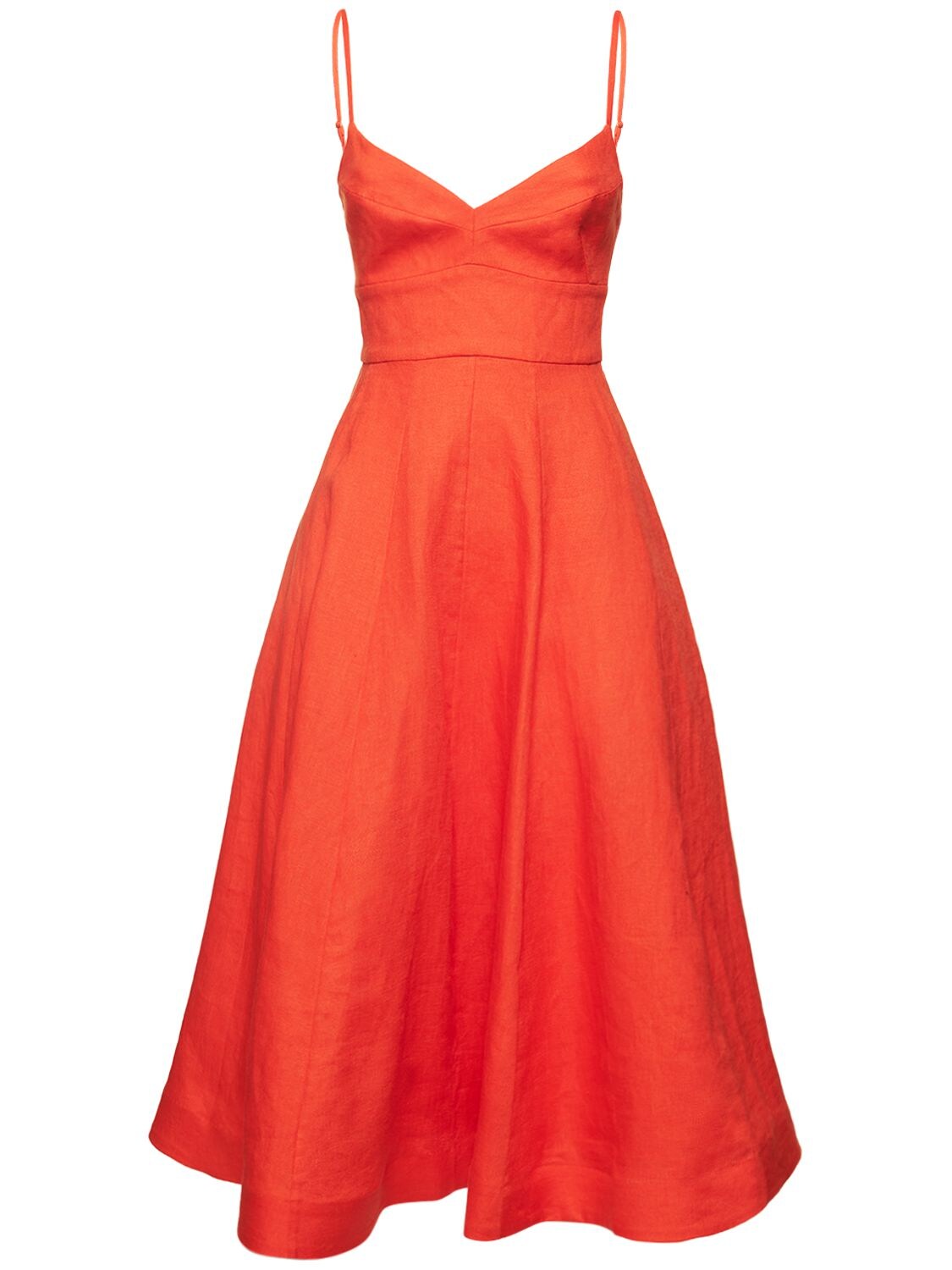 ZIMMERMANN WONDERLAND PICNIC LINEN MIDI DRESS