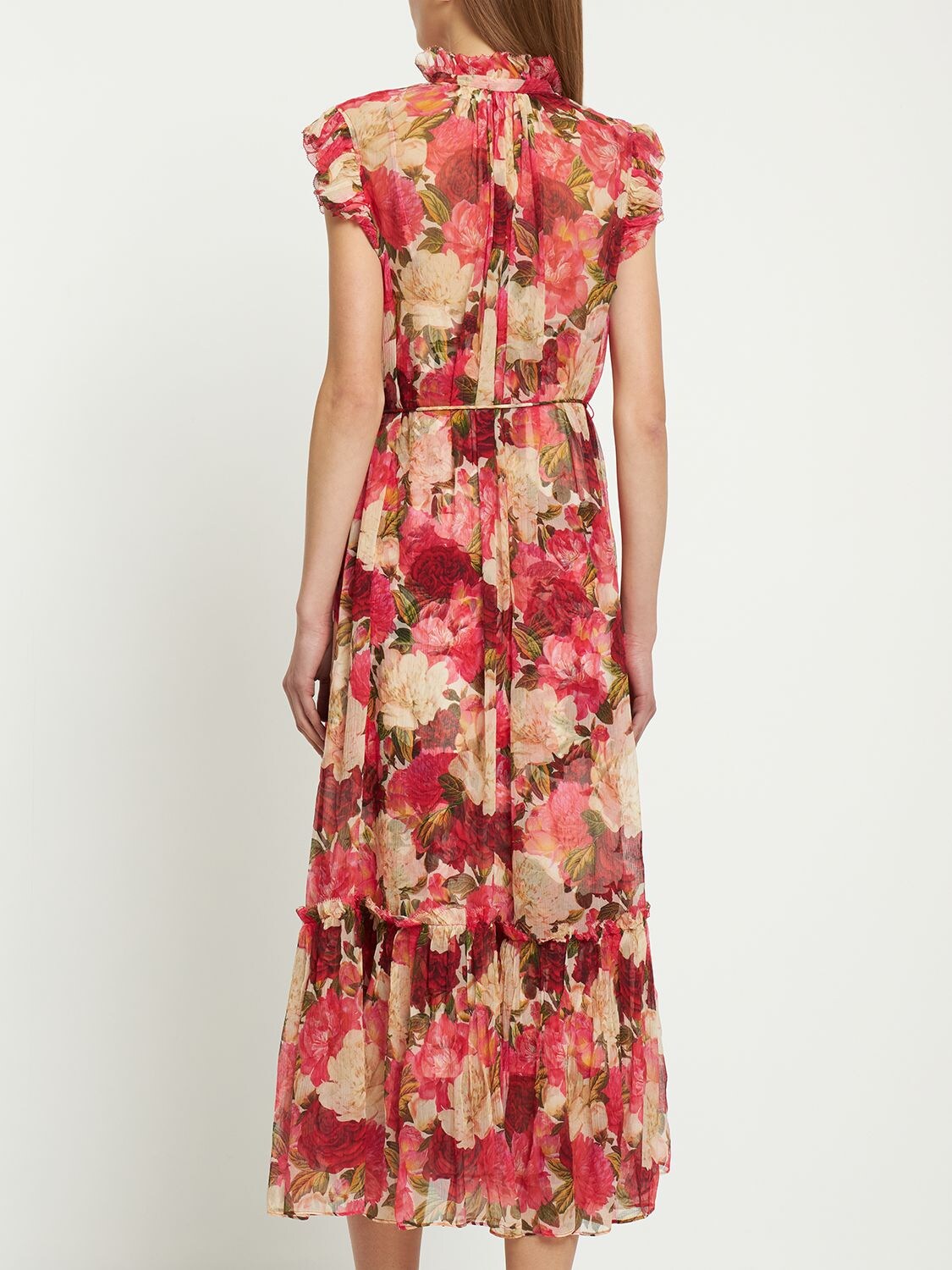 Zimmermann Wonderland Flutter Dress In Pink | ModeSens