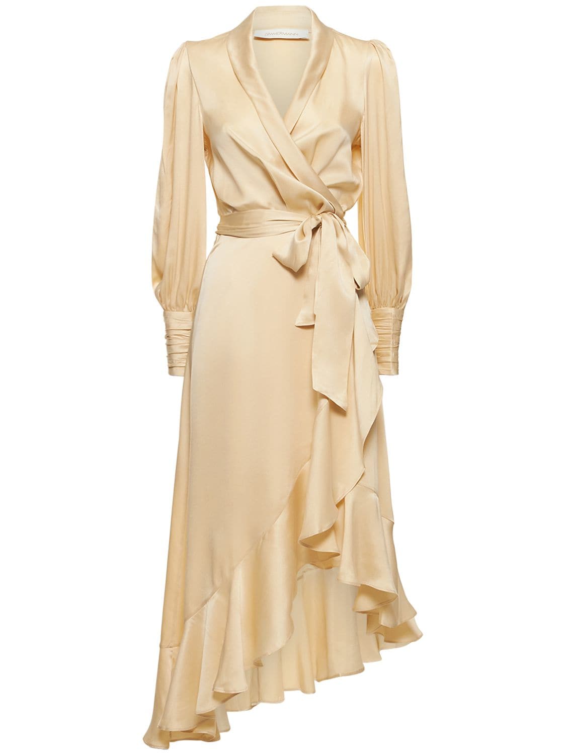 ZIMMERMANN SILK WRAP MIDI DRESS