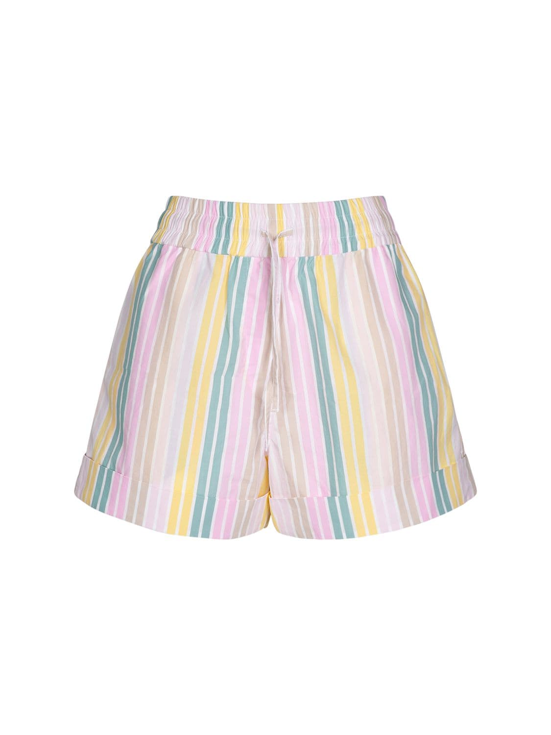 Striped Cotton Shorts image