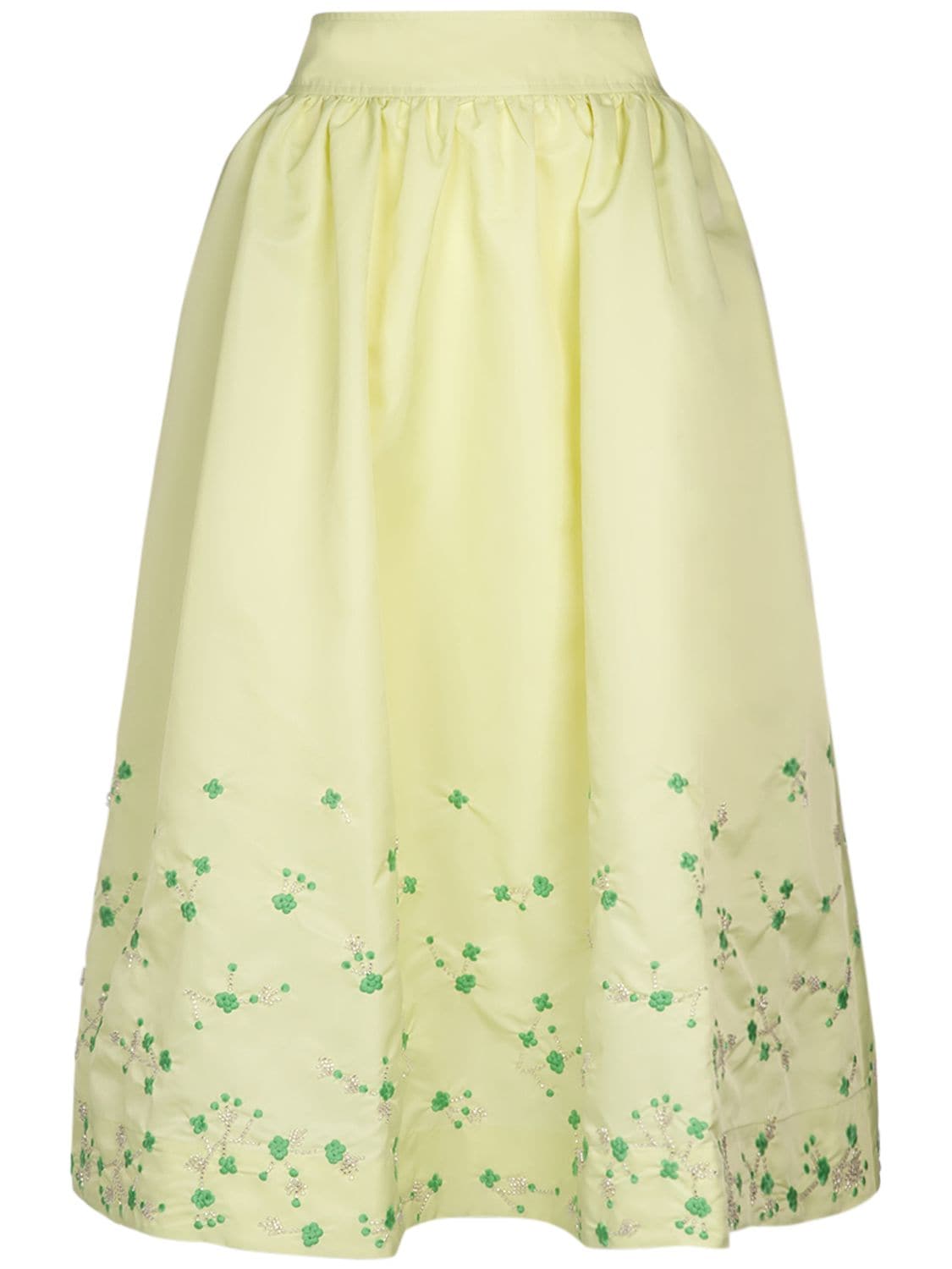Embellished Outerwear Nylon Midi Skirt
