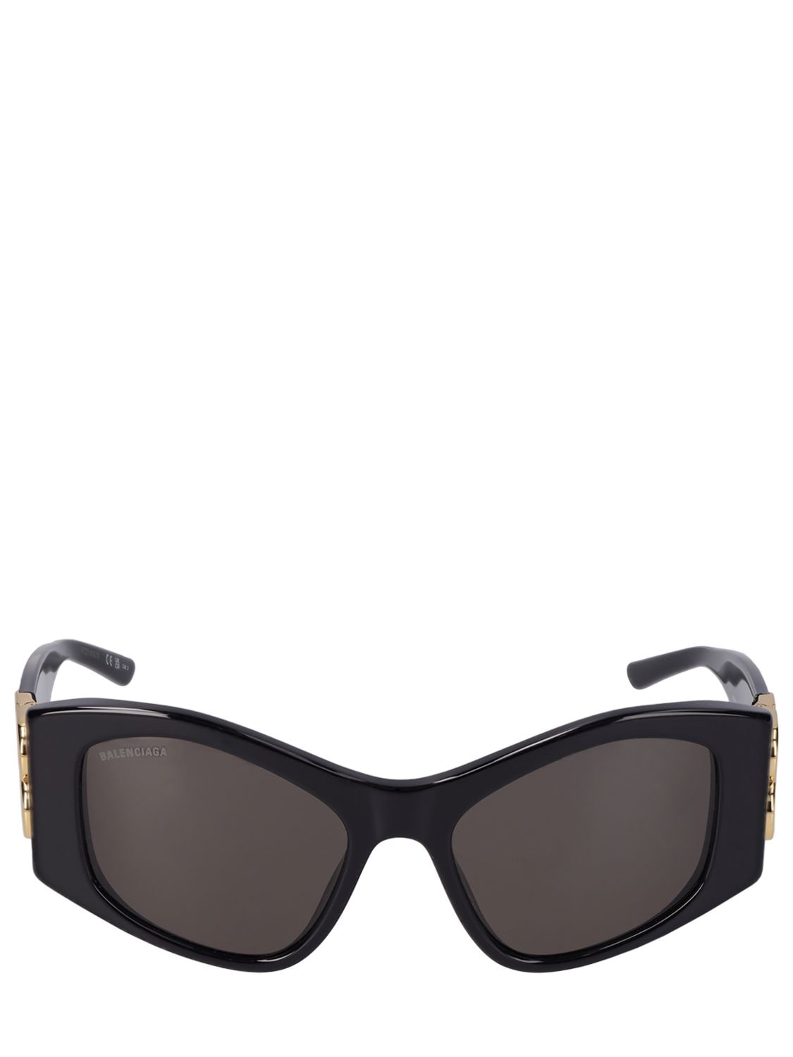 Balenciaga Dyn D-frame Xl Acetate Sunglasses In Black