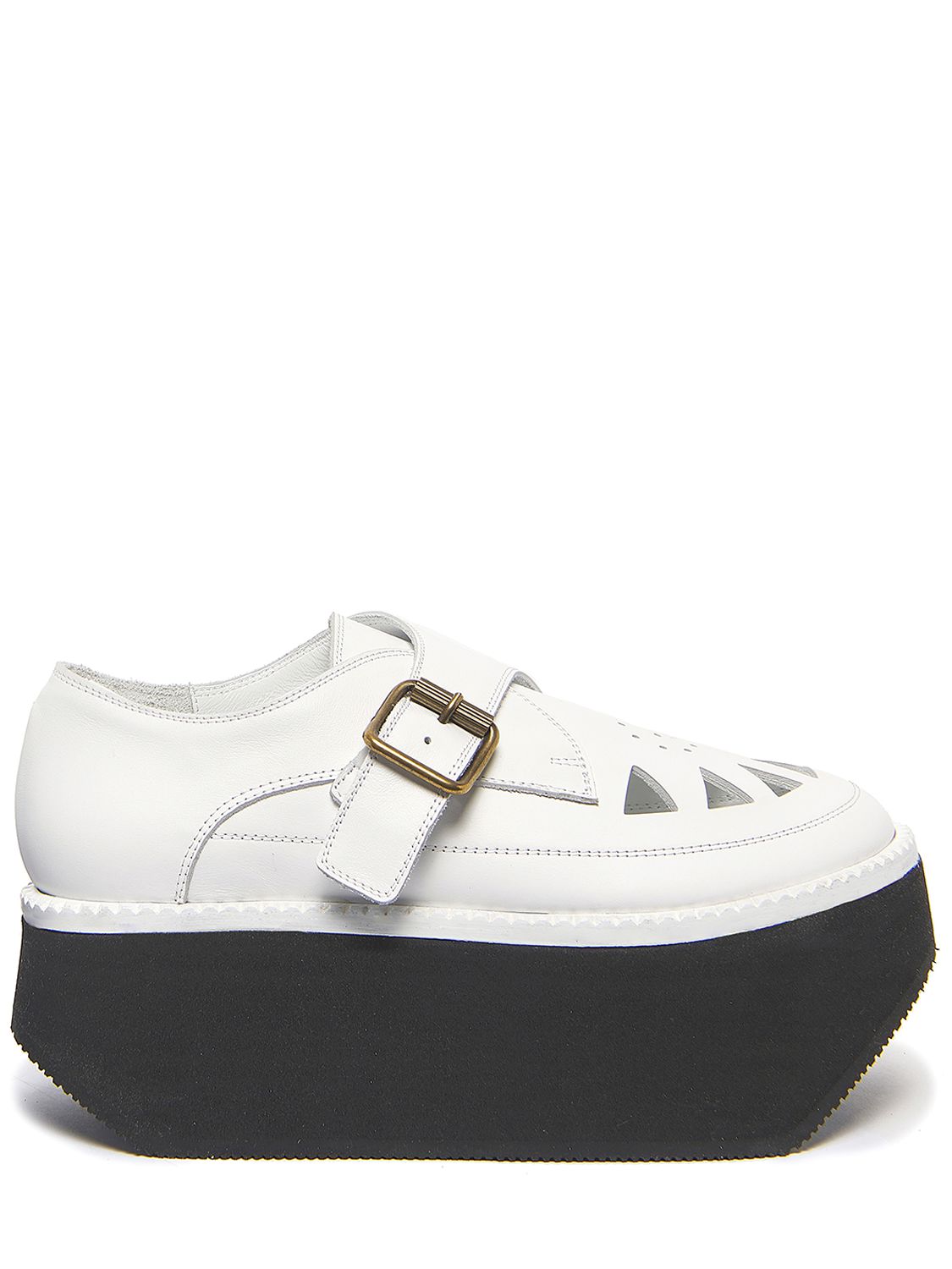 Vivienne Westwood 60mm Robot Leather Platform Loafers In White