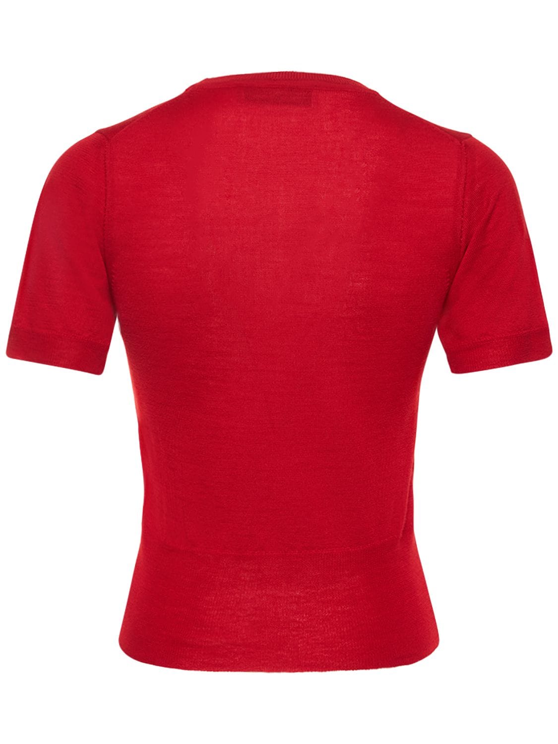 Shop Vivienne Westwood Bea Logo Wool & Silk Knit Top In Red