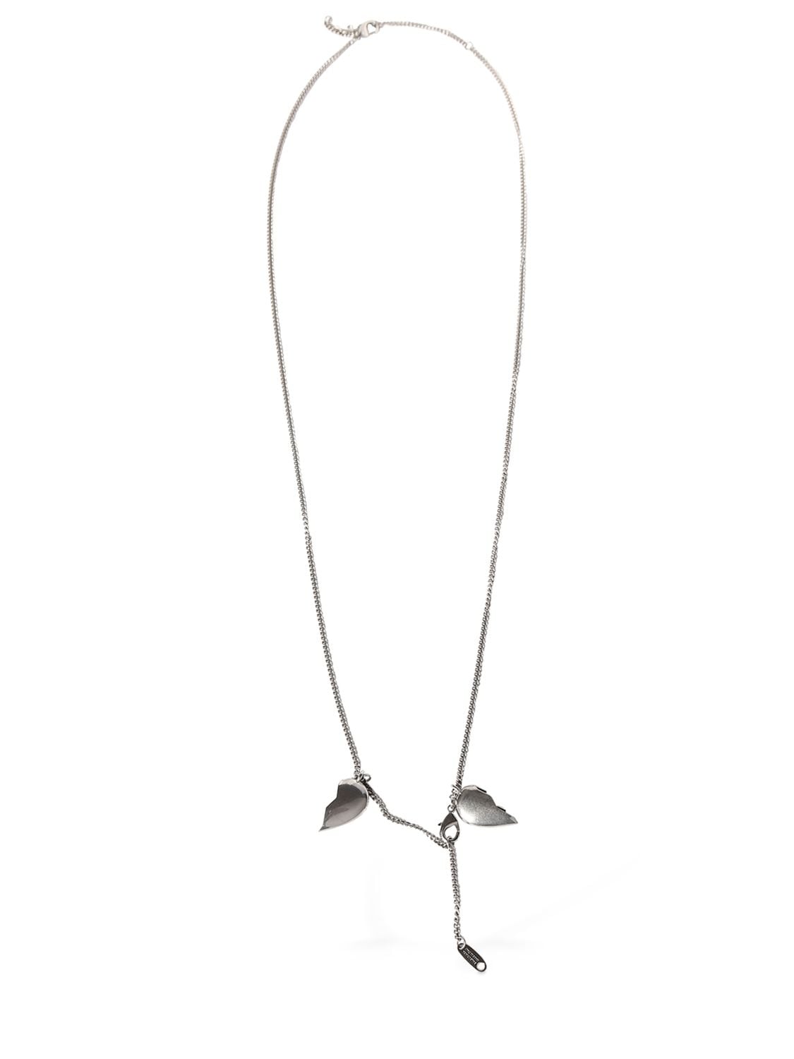 Balenciaga Lovelock Brass Necklace In Silver