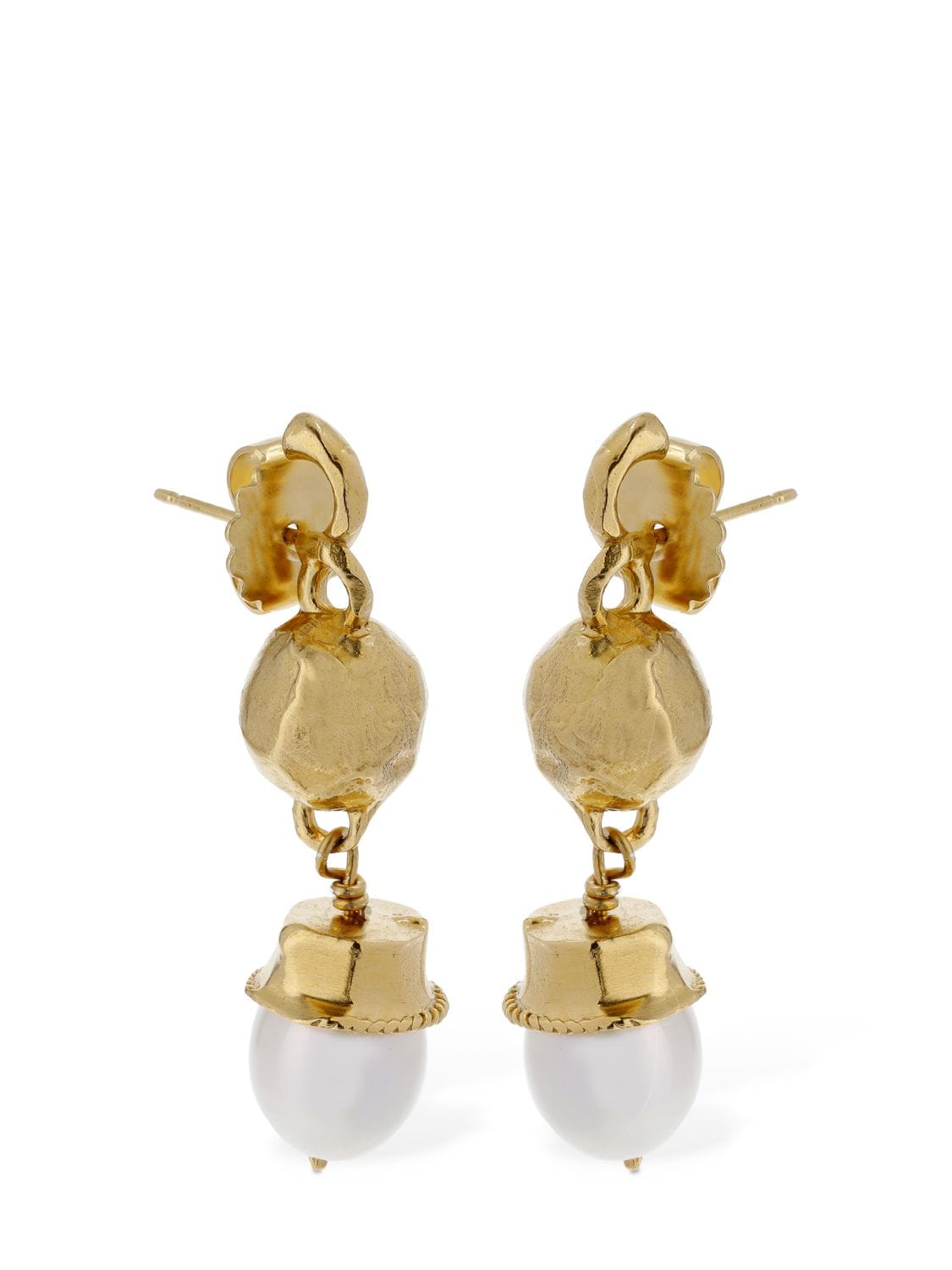 Shop Alighieri The Return To Innocence Pearl Earrings In Gold,pearl
