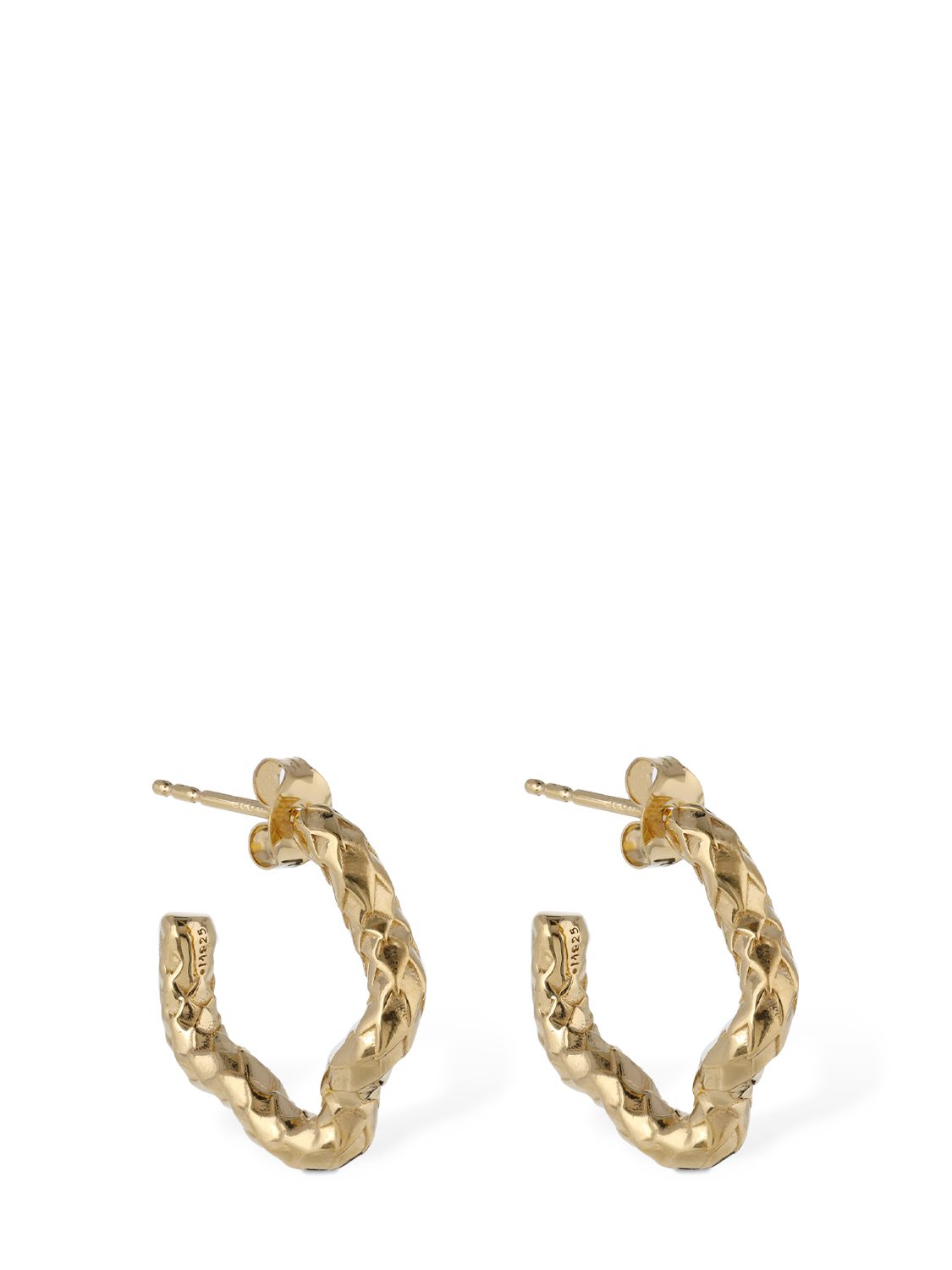 ★MISSOMA★ SERPENT TEXTURED SQUIGGLE HOOP EARRINGS Missoma Serpent Textured Squiggle Hoop Earrings In Gold