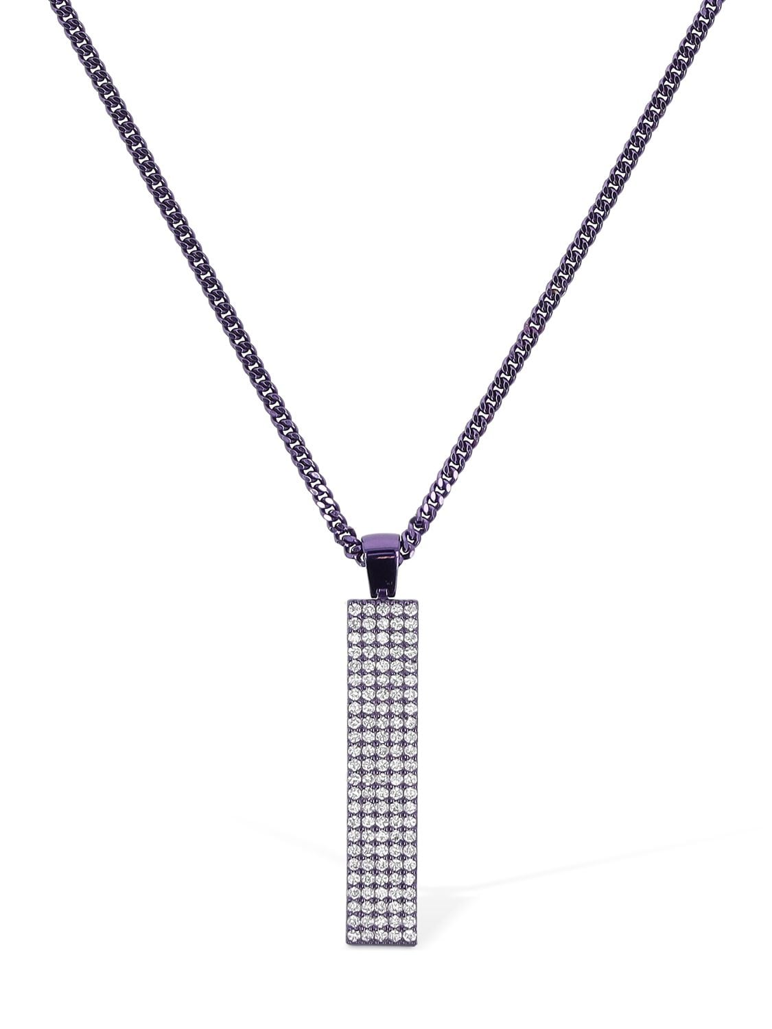 Eéra Special Order - Diamond Embellished Long Beach Necklace In Purple