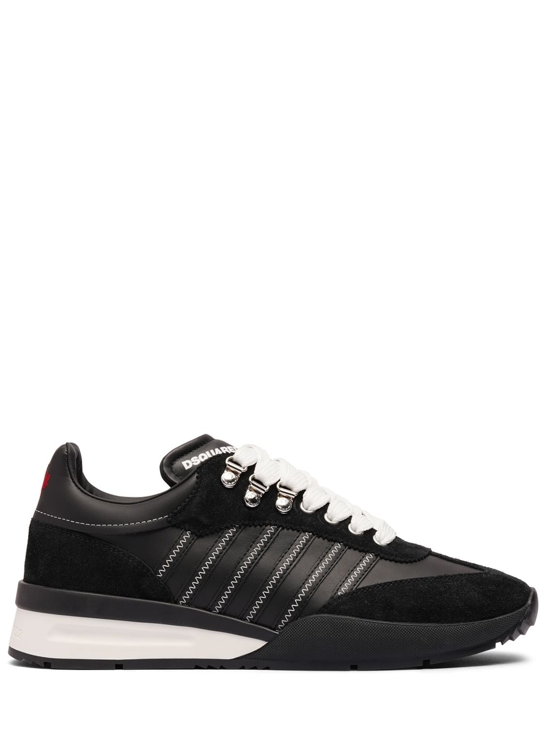 Dsquared2 Original Legend Lace-up Low Top Sneakers In Black,white