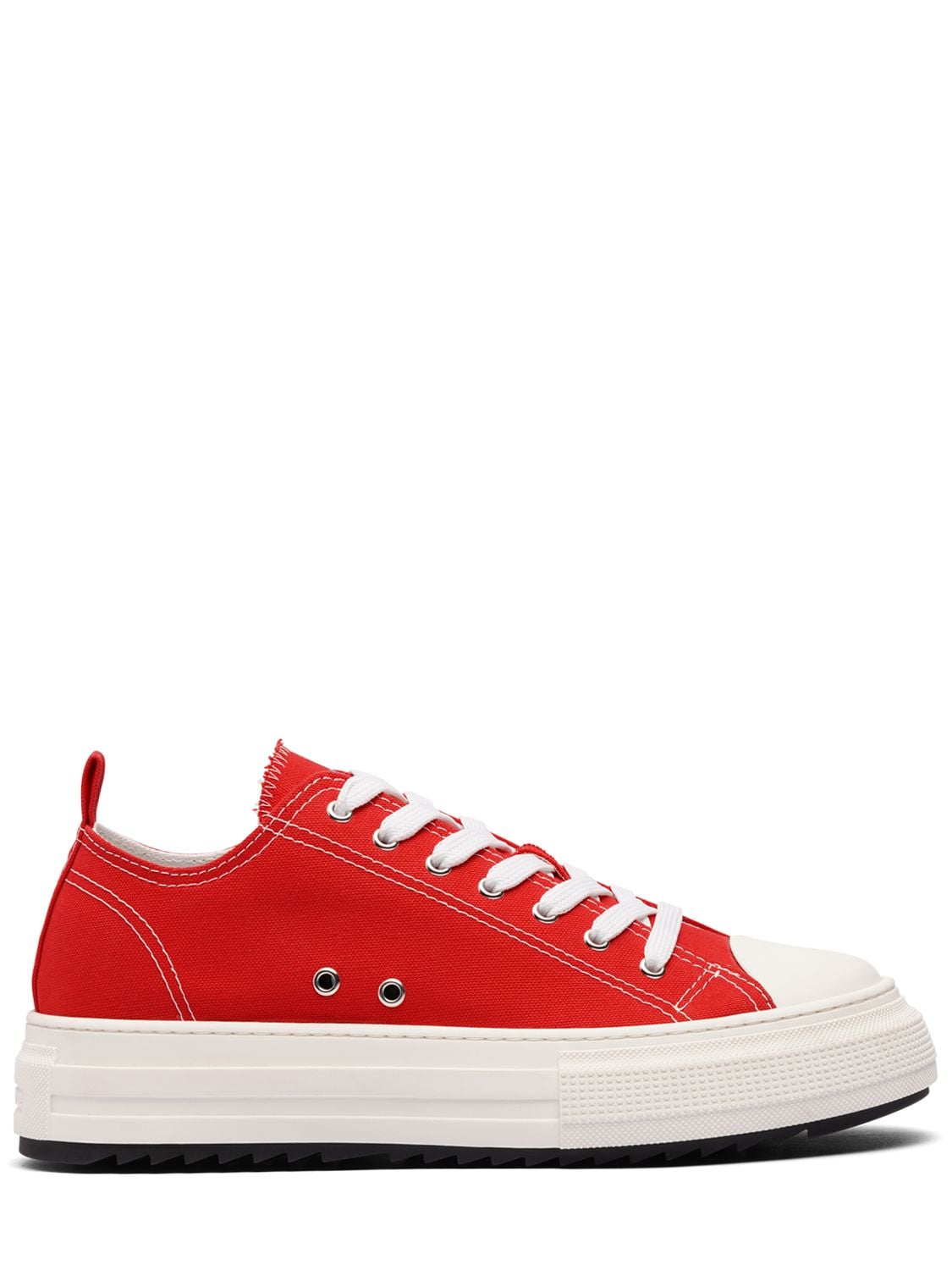 Berlin Lace-up Low Top Sneakers In Red,white