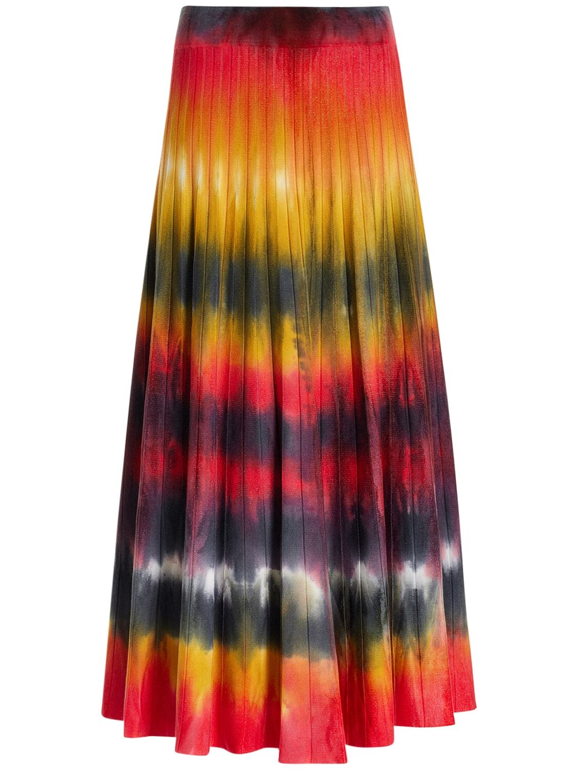 GABRIELA HEARST ELLA TIE DYE CASHMERE KNIT MIDI SKIRT